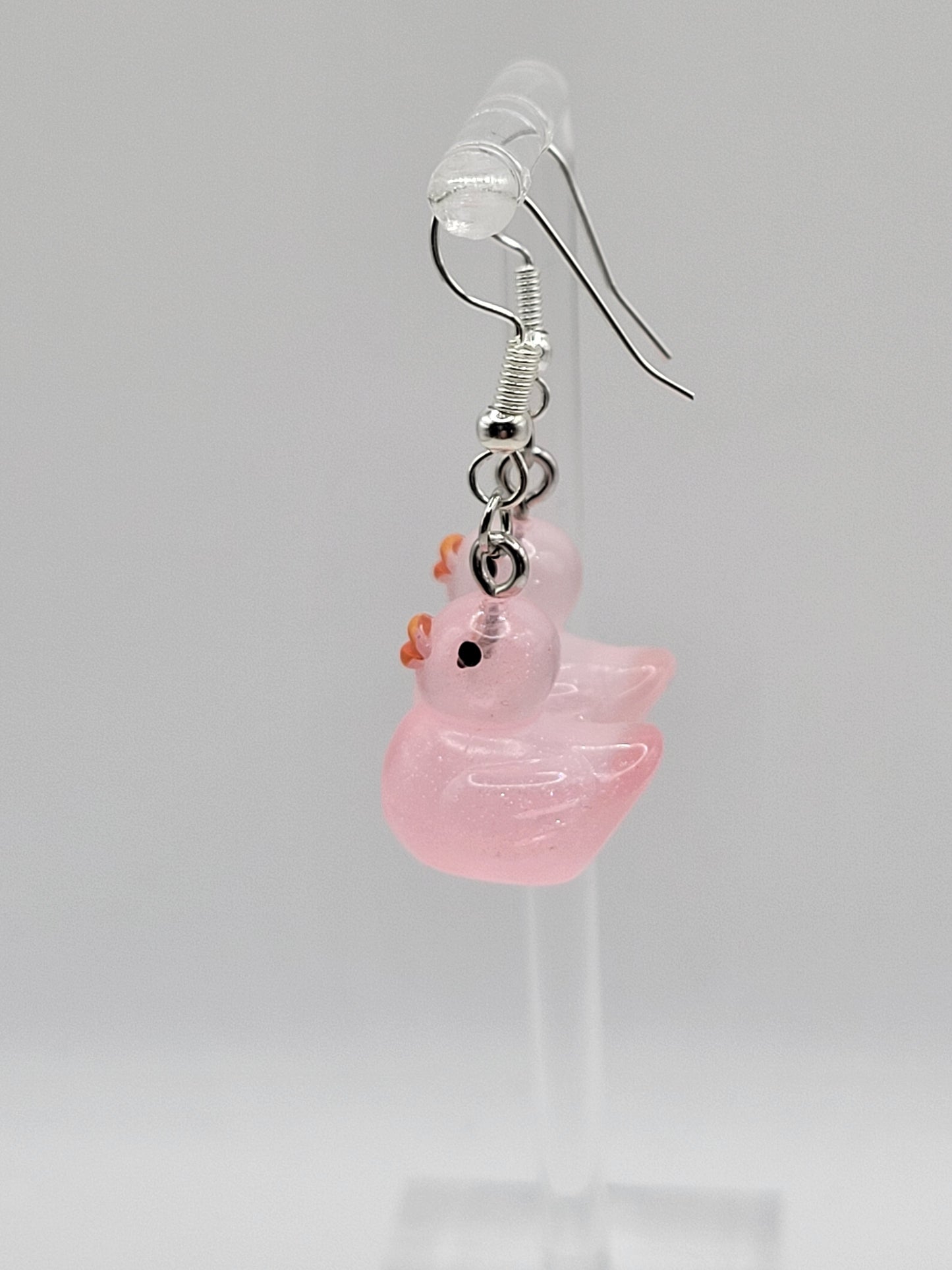 Boucles d'oreilles canard phosphorescentes