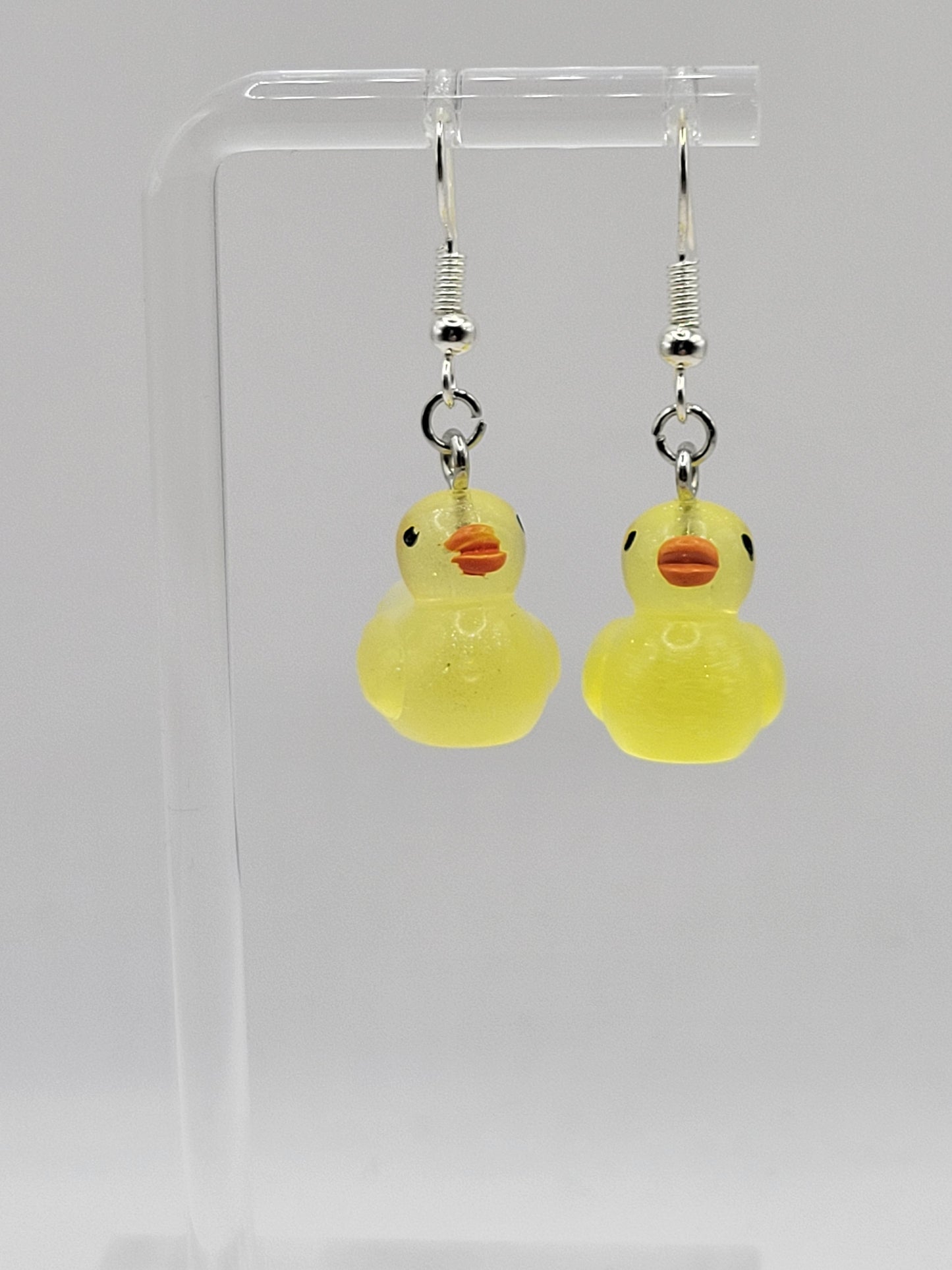 Boucles d'oreilles canard phosphorescentes