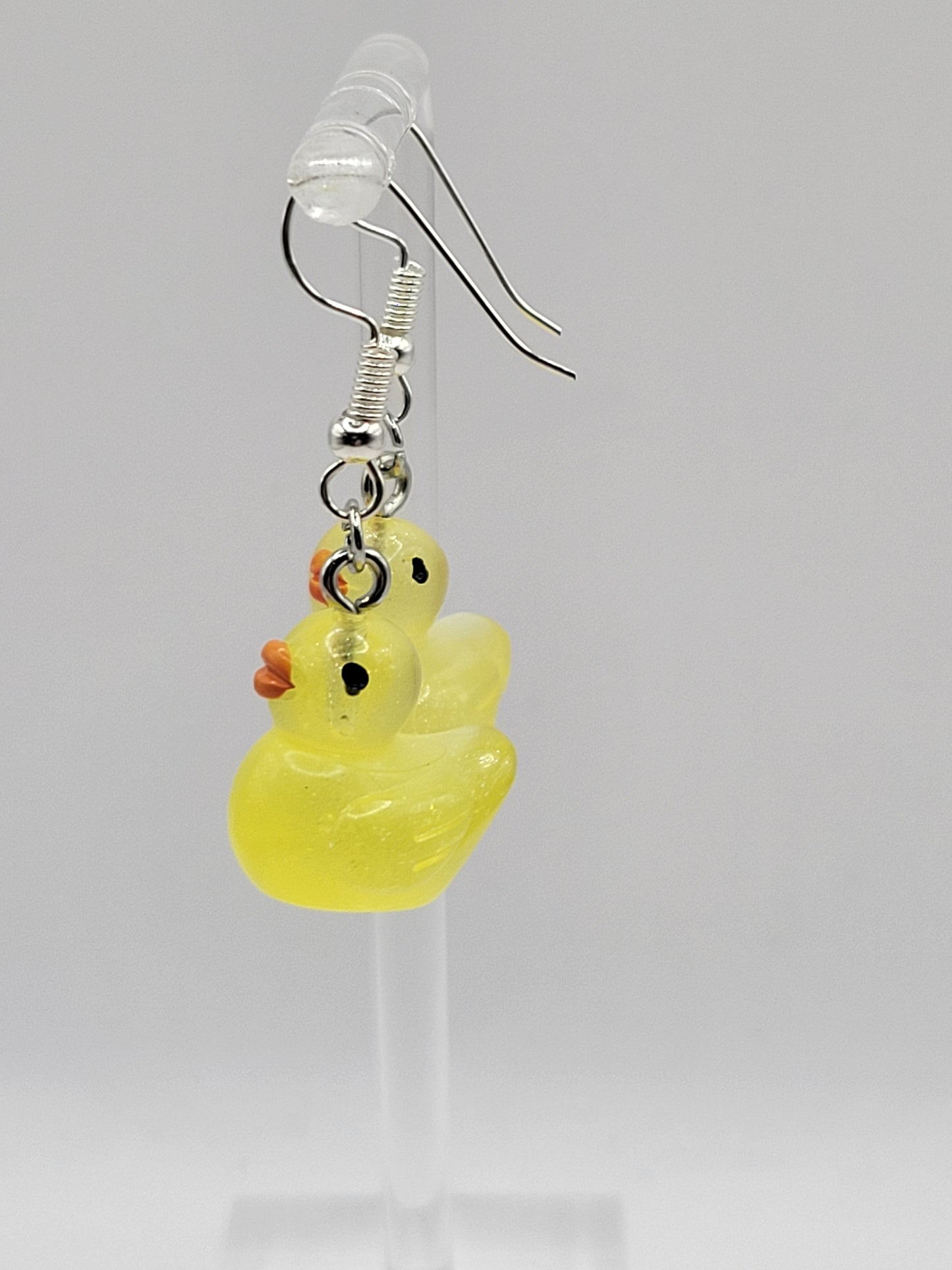 Boucles d'oreilles canard phosphorescentes