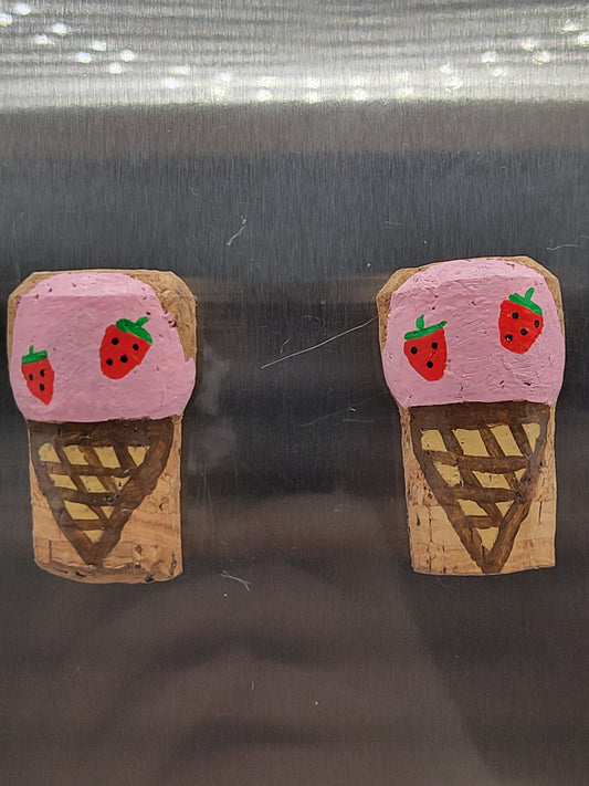 Aimants pour glace à la fraise