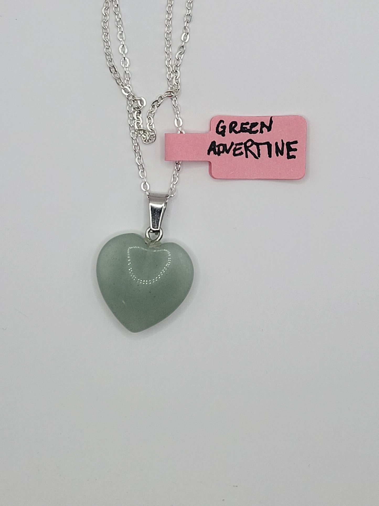 Natural Stone Heart Pendant Necklaces