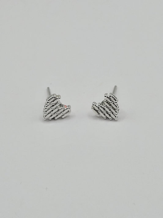 Pixel Heart Studs