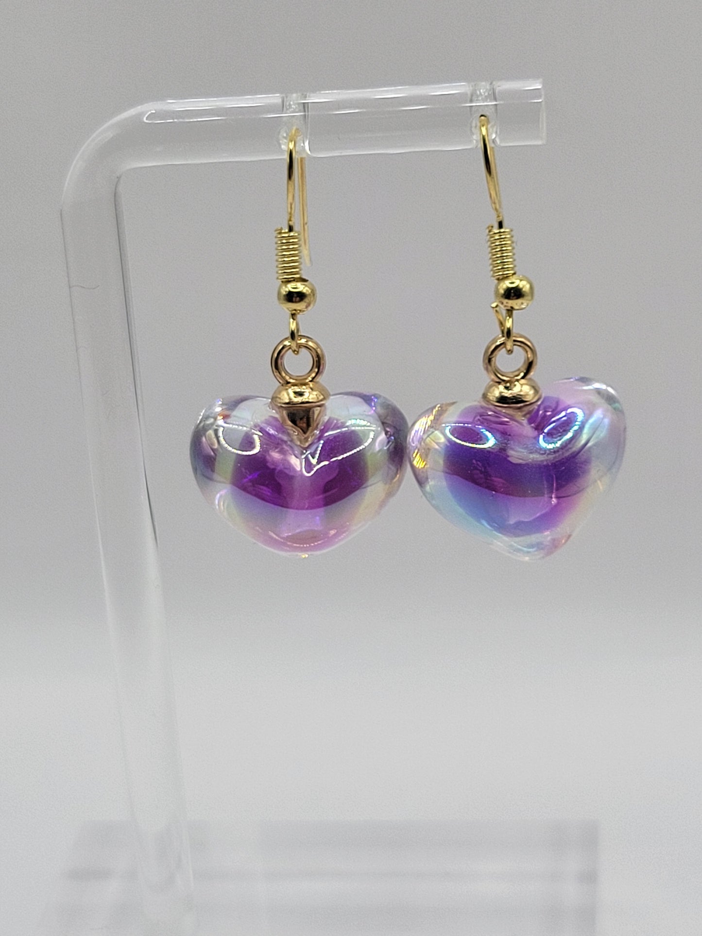 Metallic Heart Orb Earrings