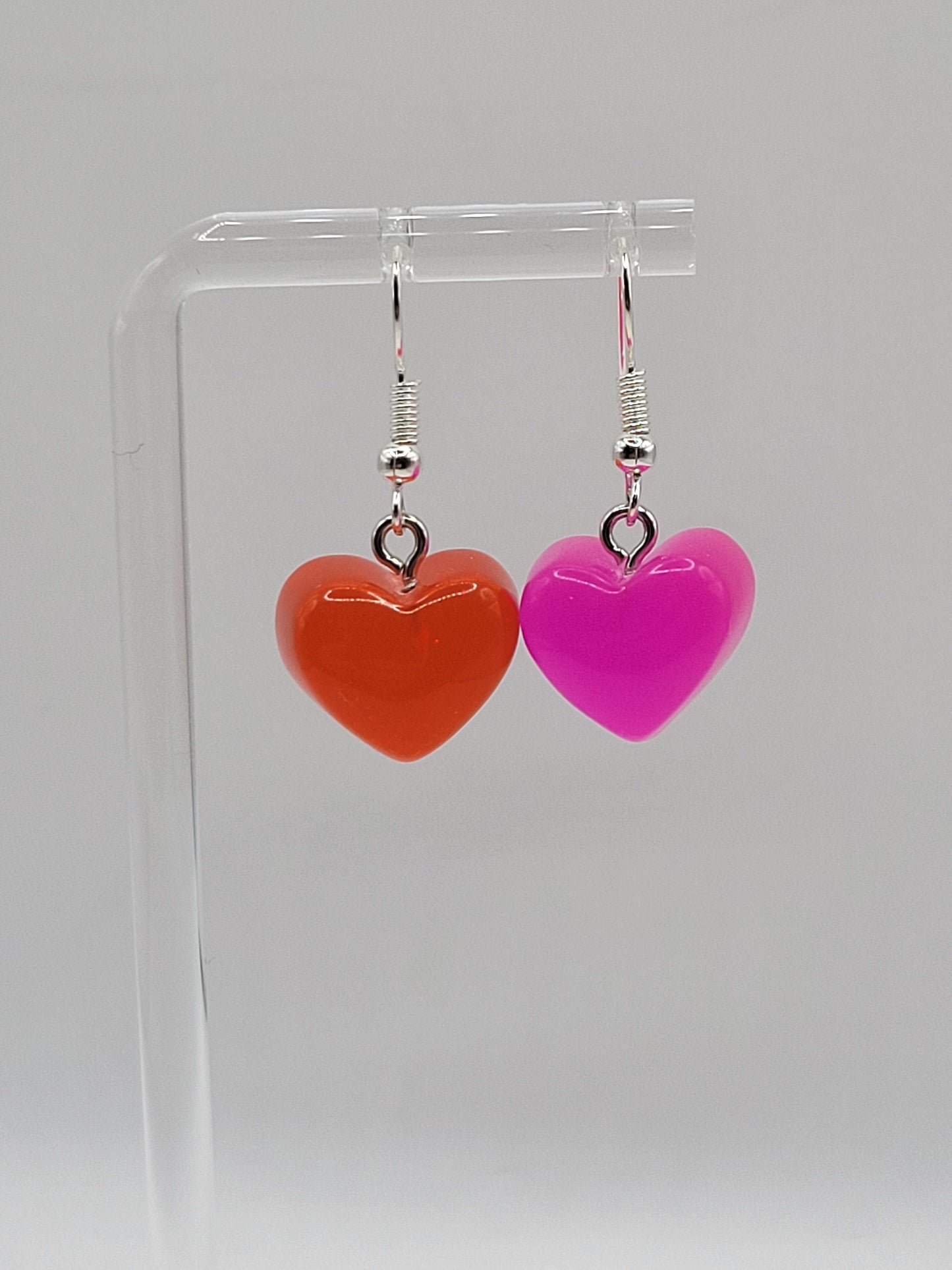 Mismatched Jelly Heart Earrings