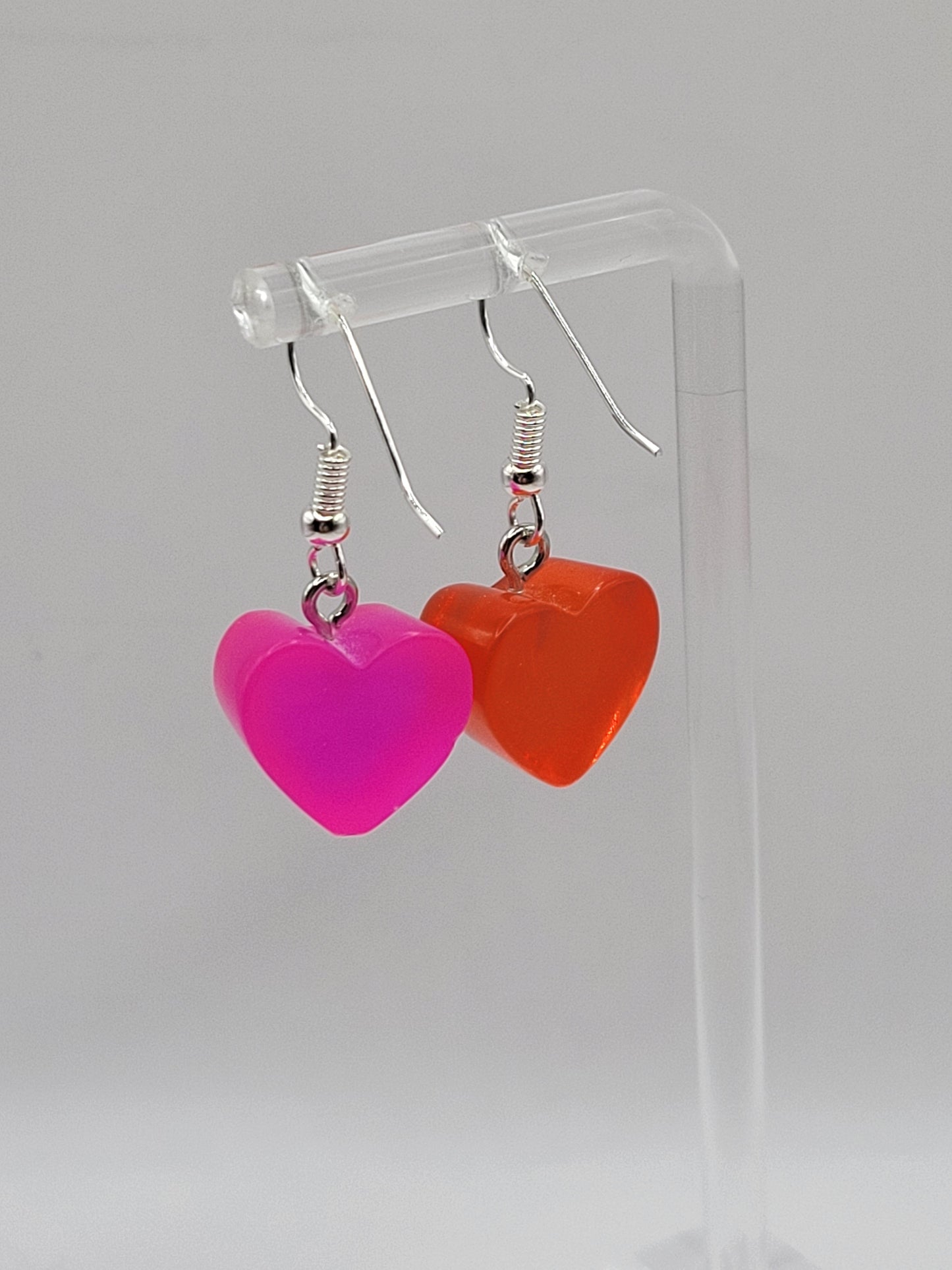 Mismatched Jelly Heart Earrings