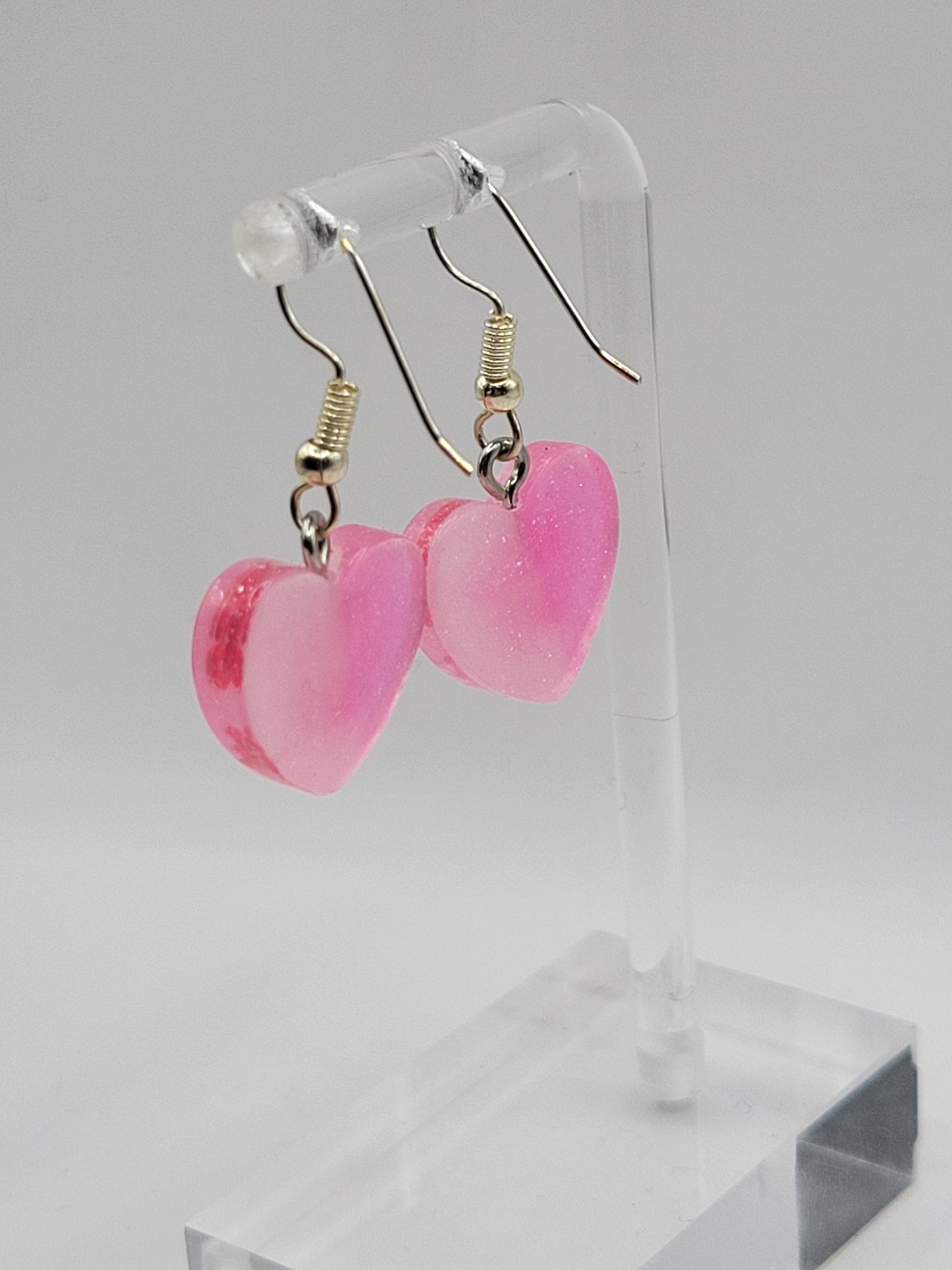 Boucles d'oreilles en forme de cœur conversationnel