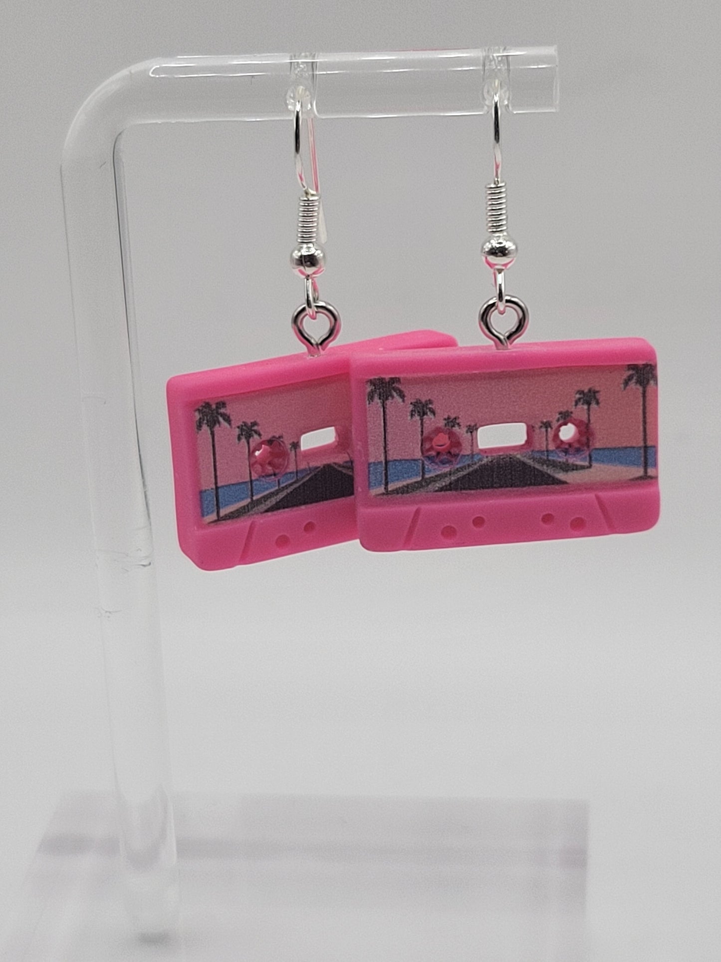 Boucles d'oreilles en forme de cassette