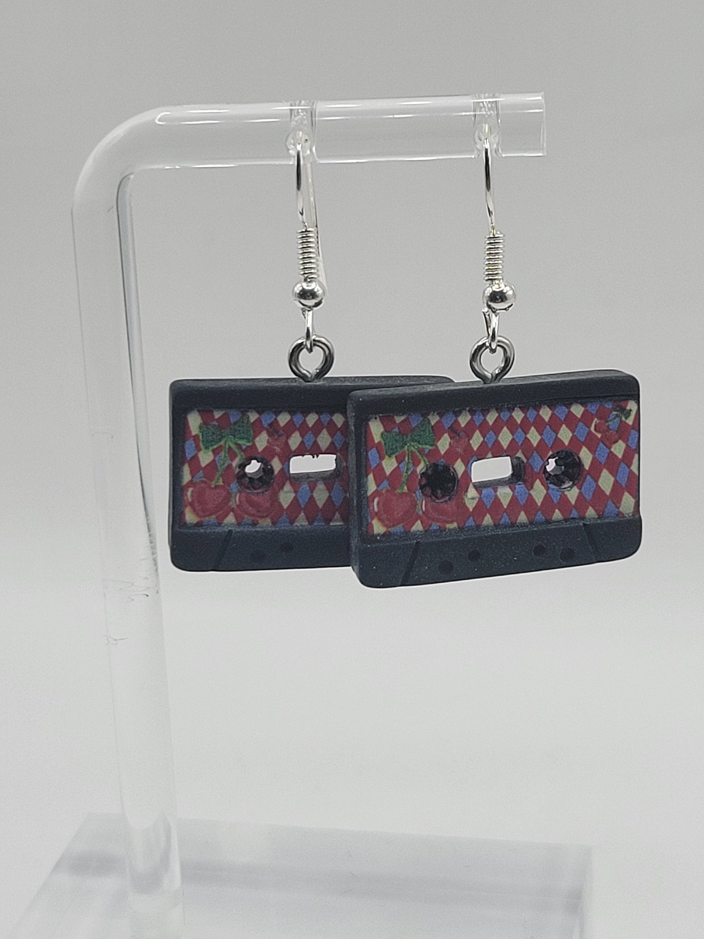 Boucles d'oreilles en forme de cassette