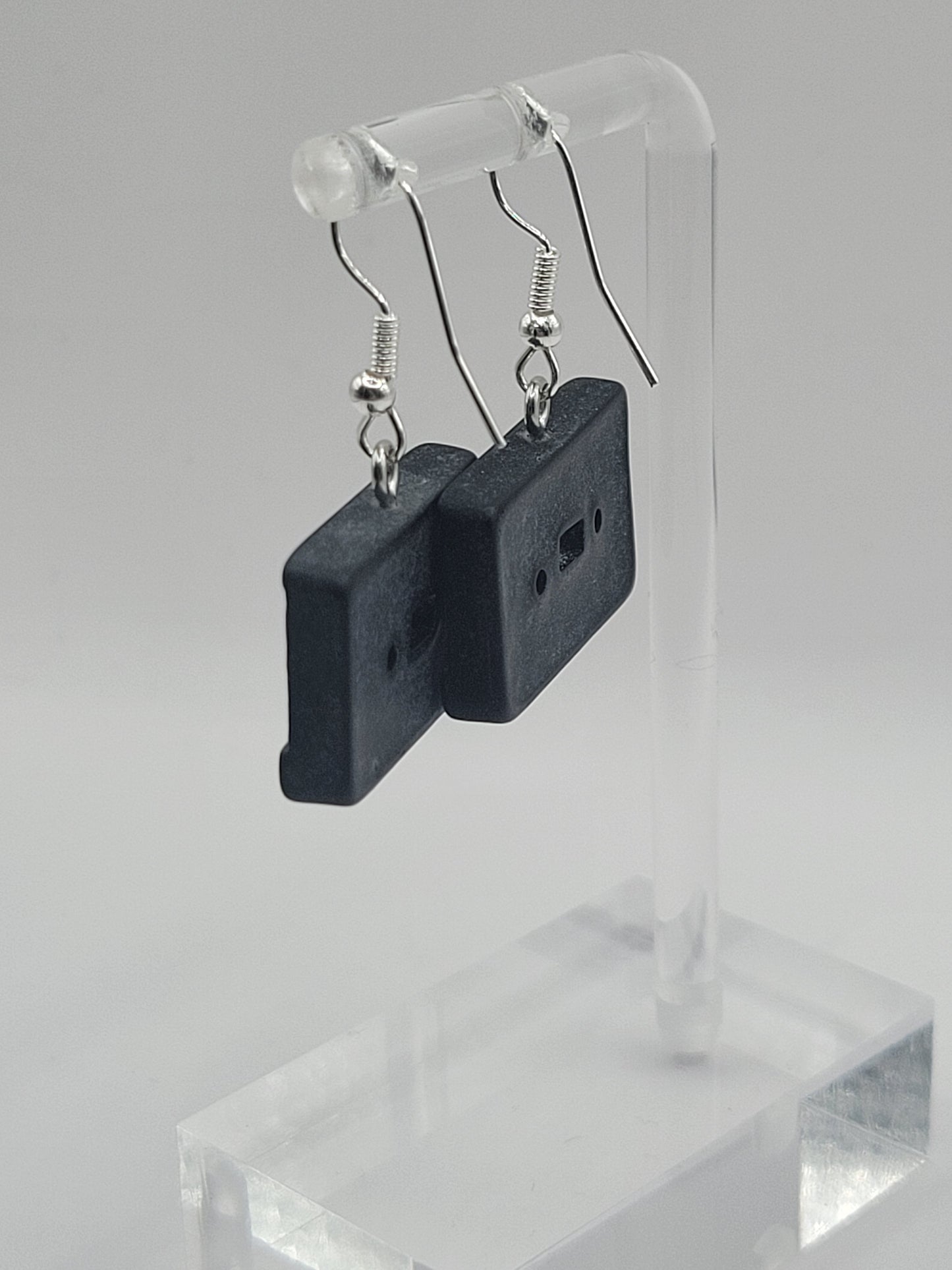 Boucles d'oreilles en forme de cassette