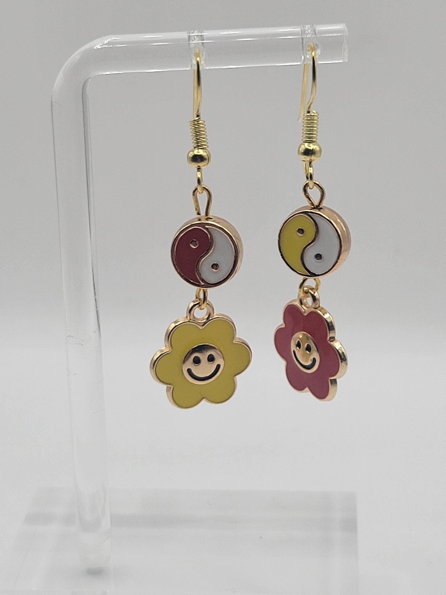 Boucles d'oreilles Smiley Daisy Yin Yang