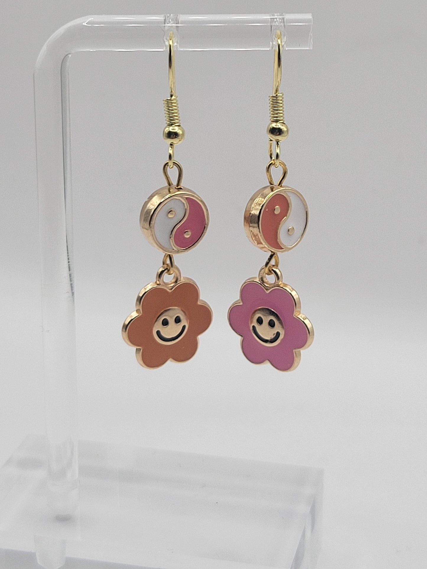 Boucles d'oreilles Smiley Daisy Yin Yang