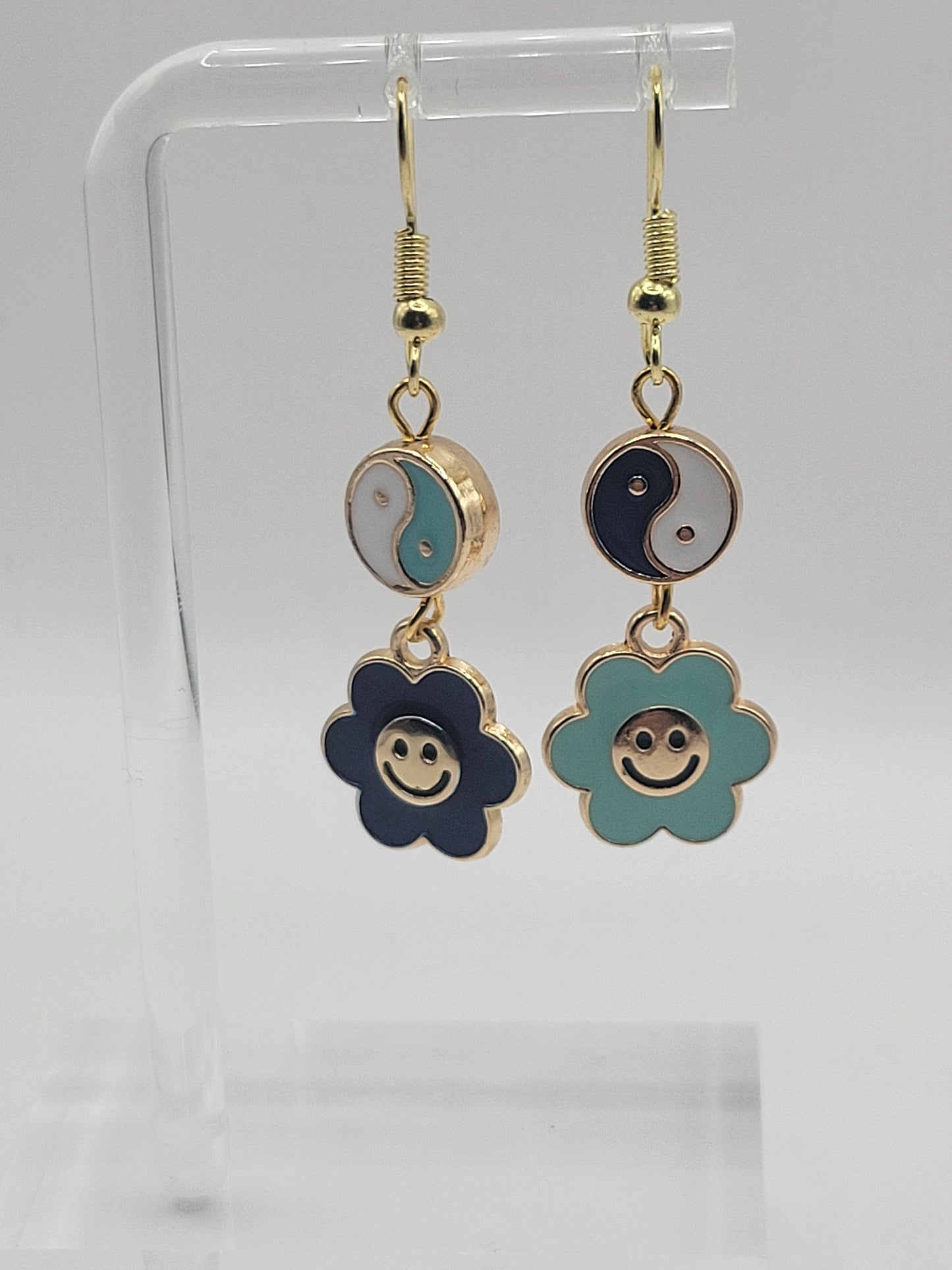 Boucles d'oreilles Smiley Daisy Yin Yang