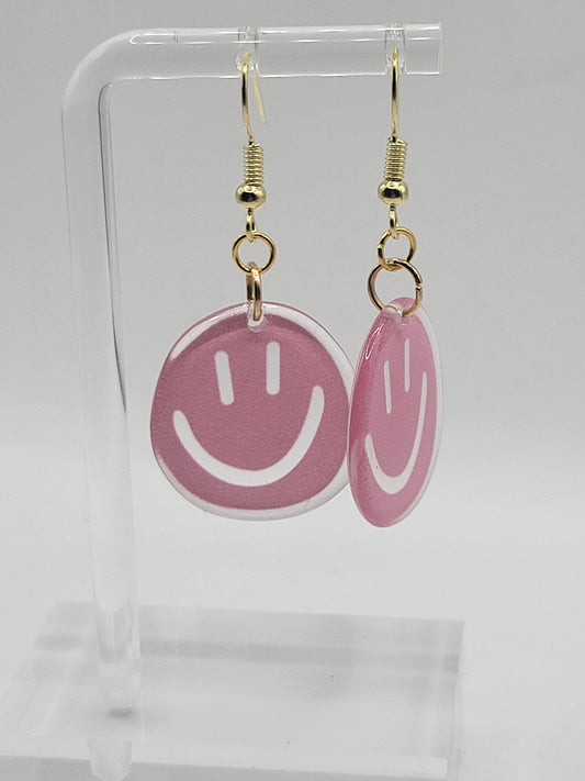 Smiley Face Pendant Earrings