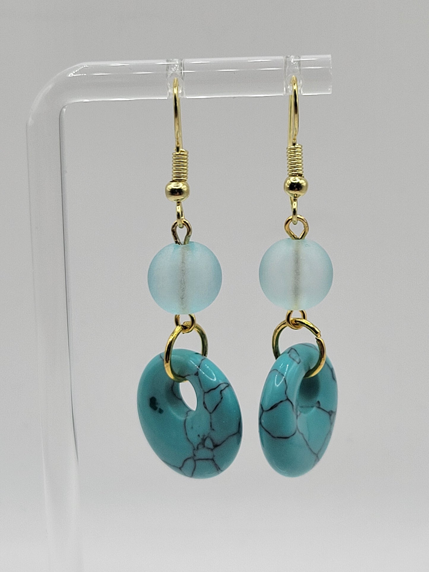 Natural Stone Drop Earrings