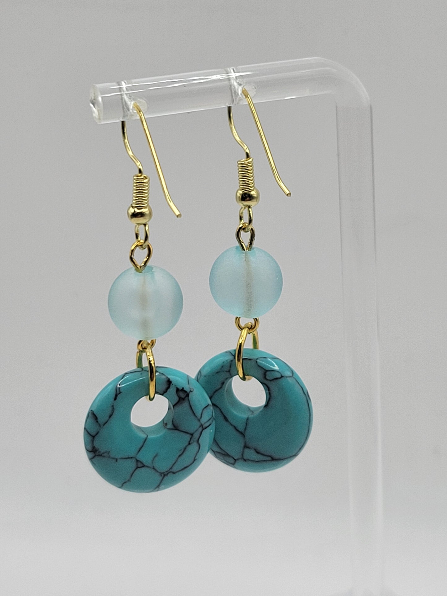 Natural Stone Drop Earrings