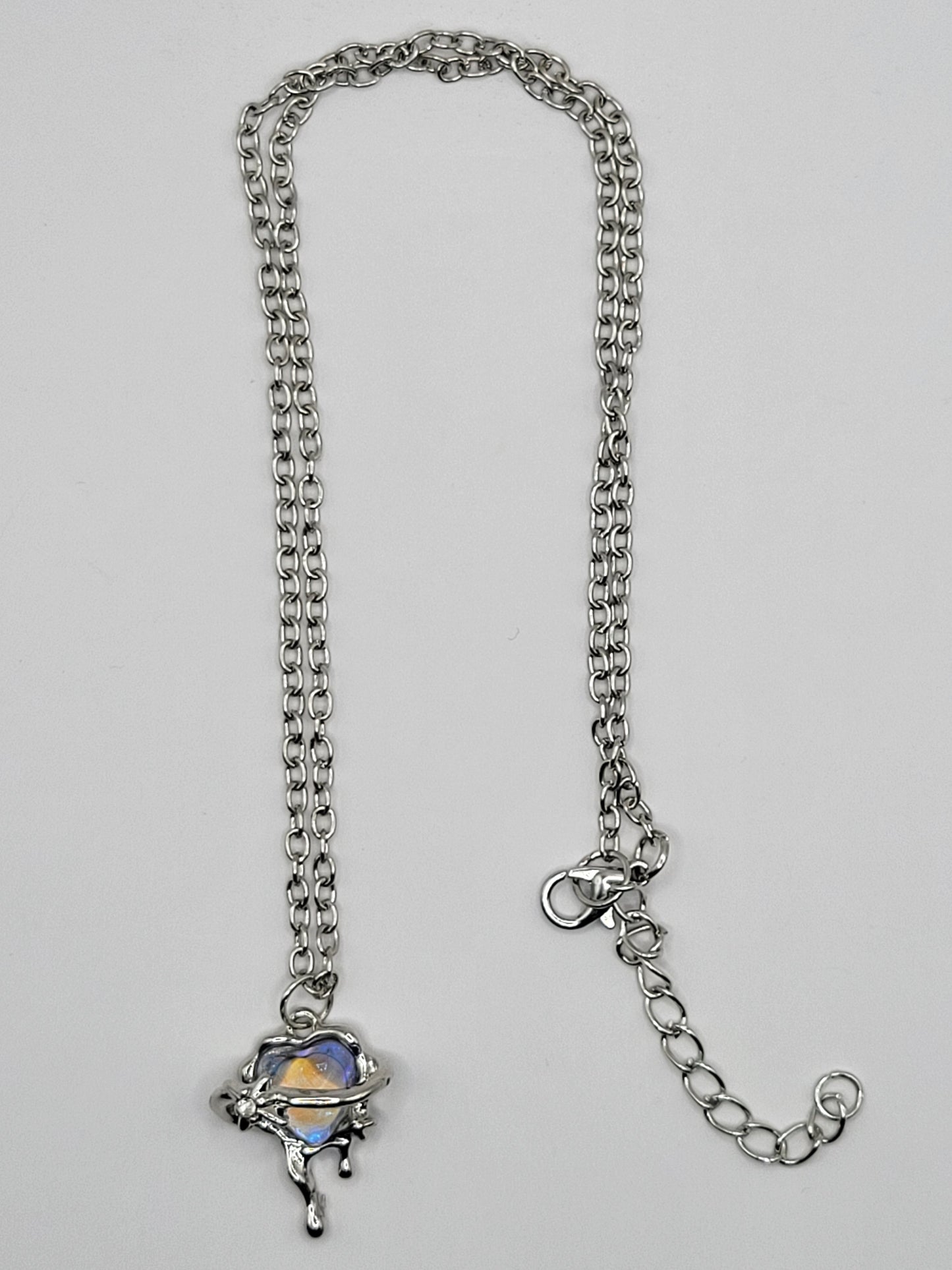 Collier coeur fondu