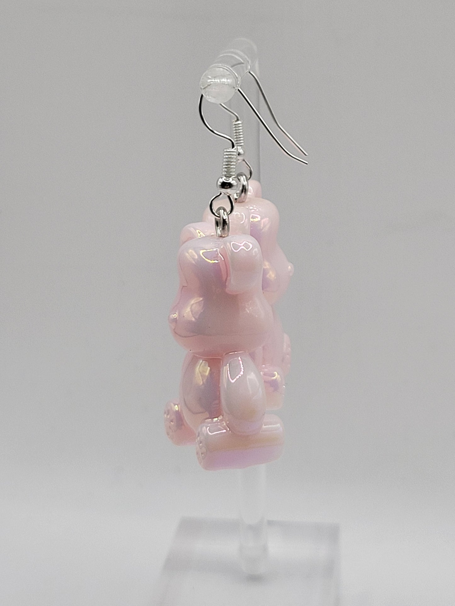 Holographic Bear Earrings