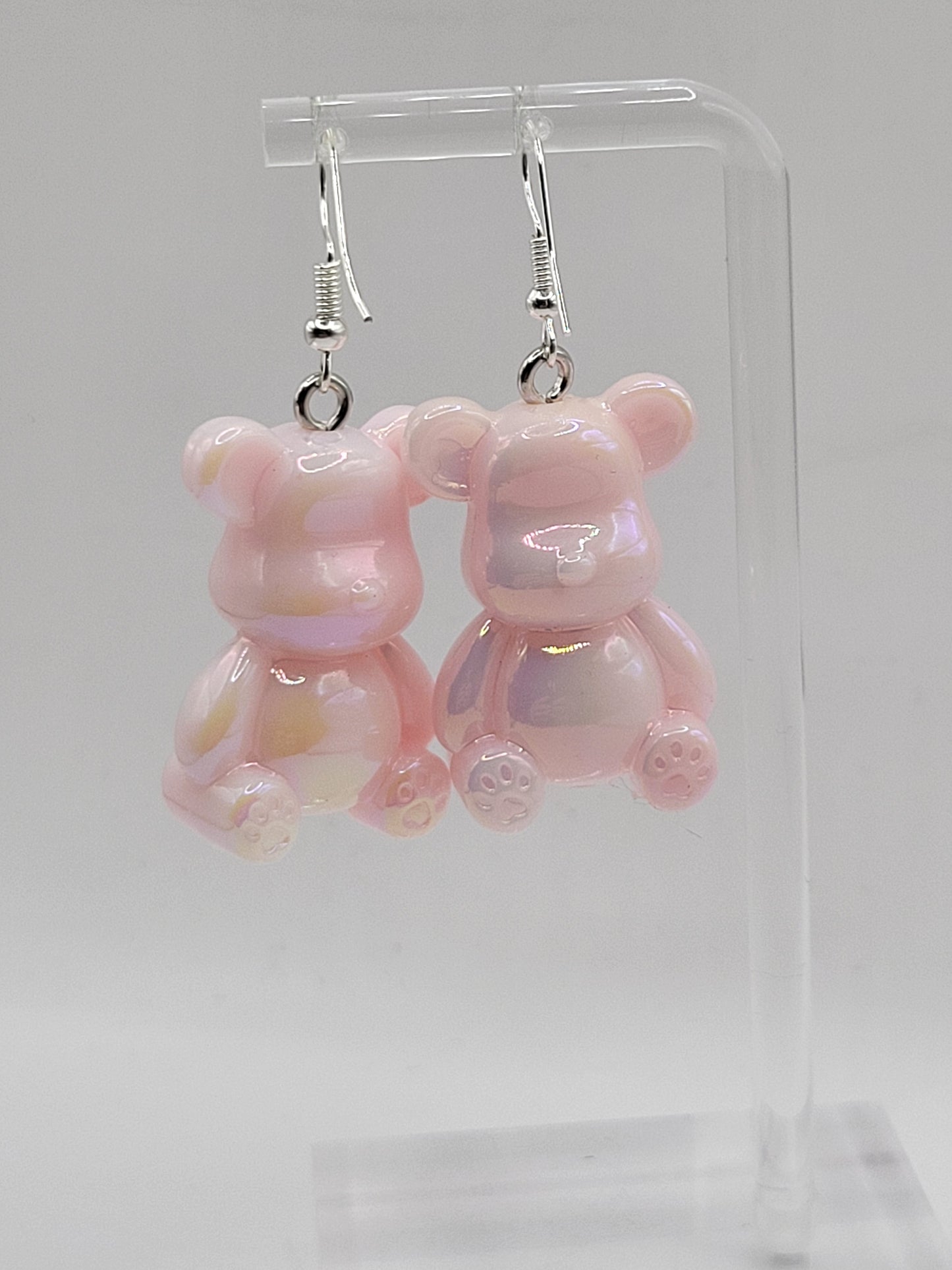 Boucles d'oreilles ours holographiques