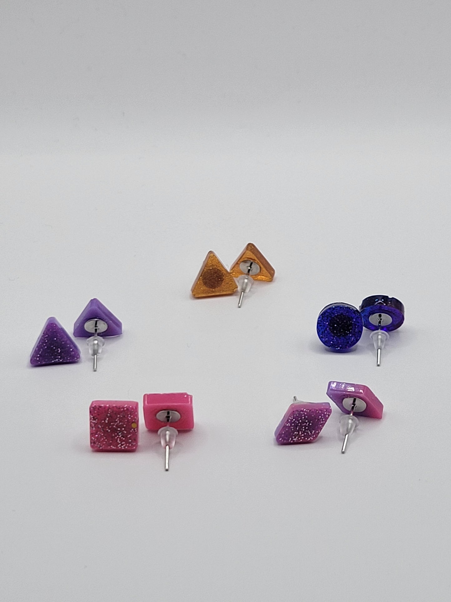 Geometric Glitter Studs Pack