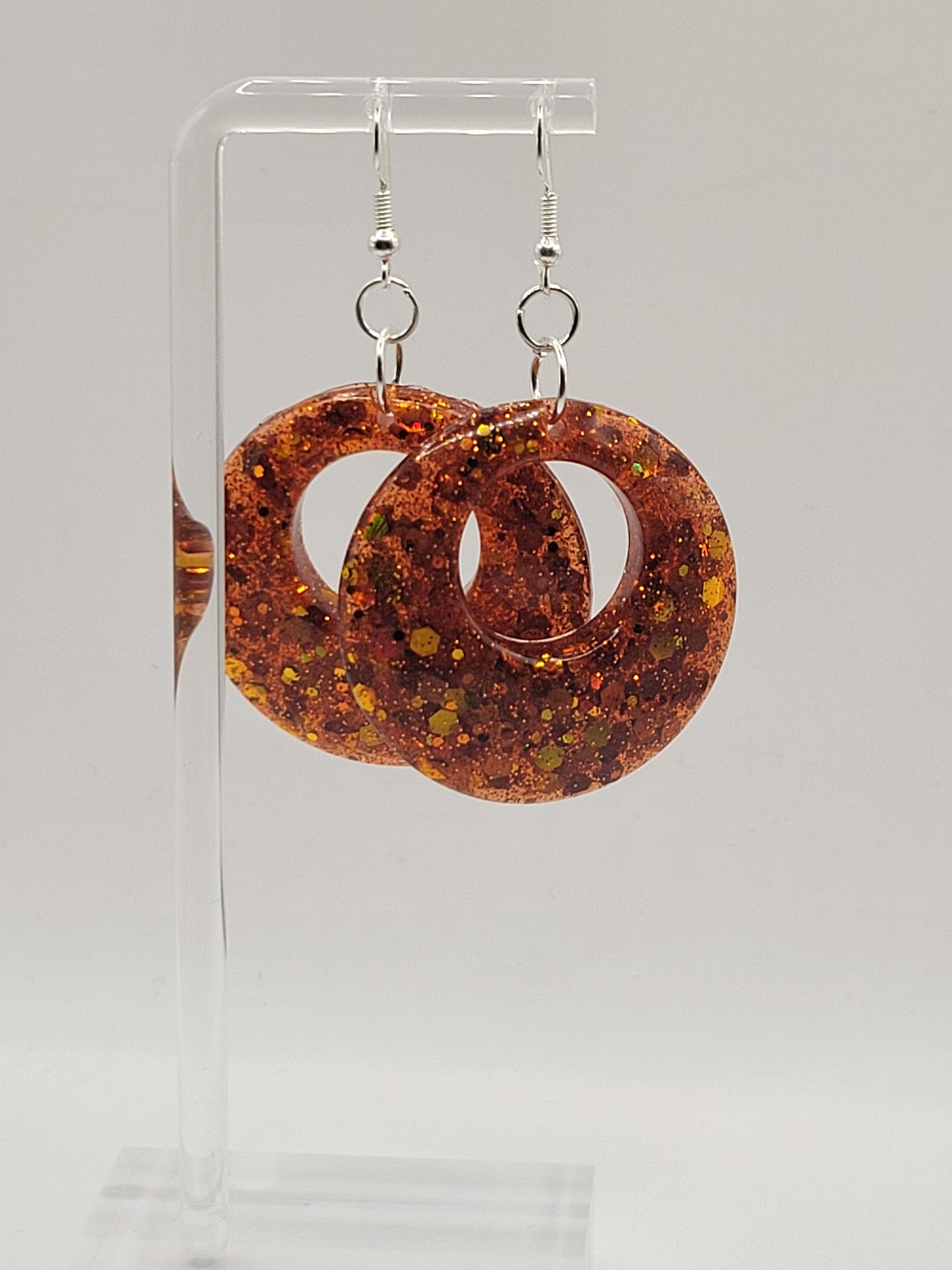 Large Geometric Glitter Earrings