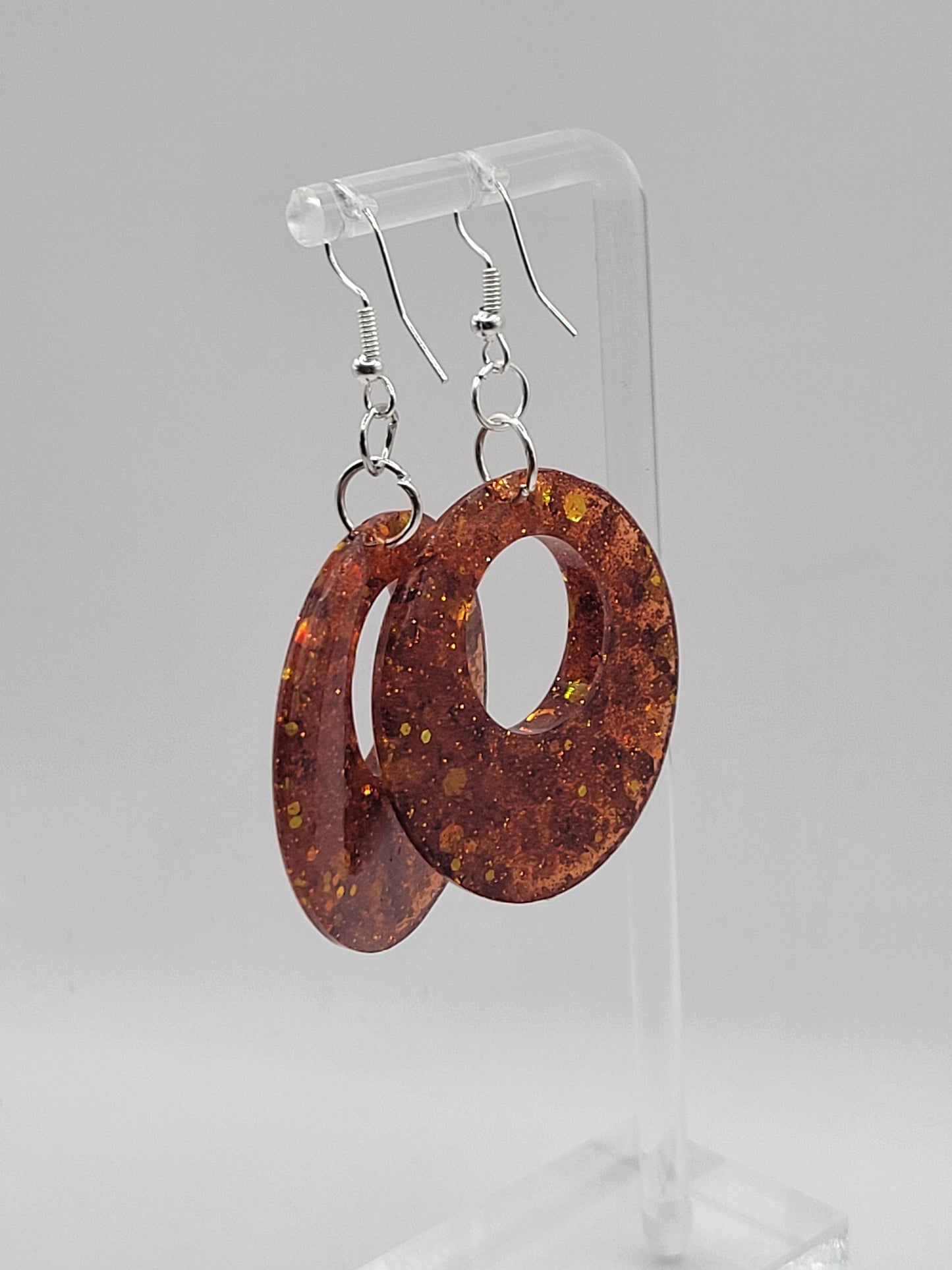 Large Geometric Glitter Earrings