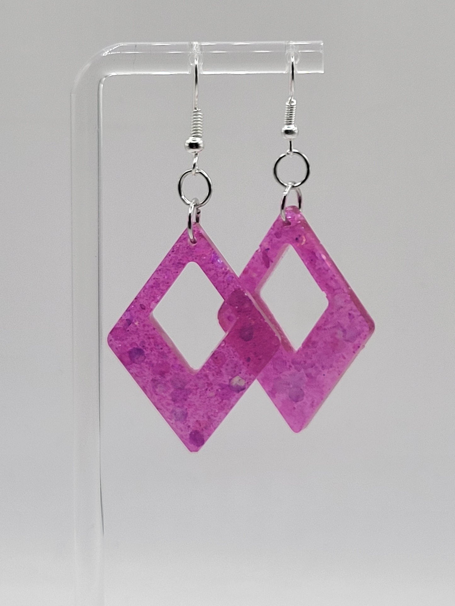 Medium Geometric Glitter Earrings