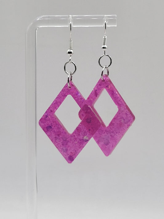 Medium Geometric Glitter Earrings