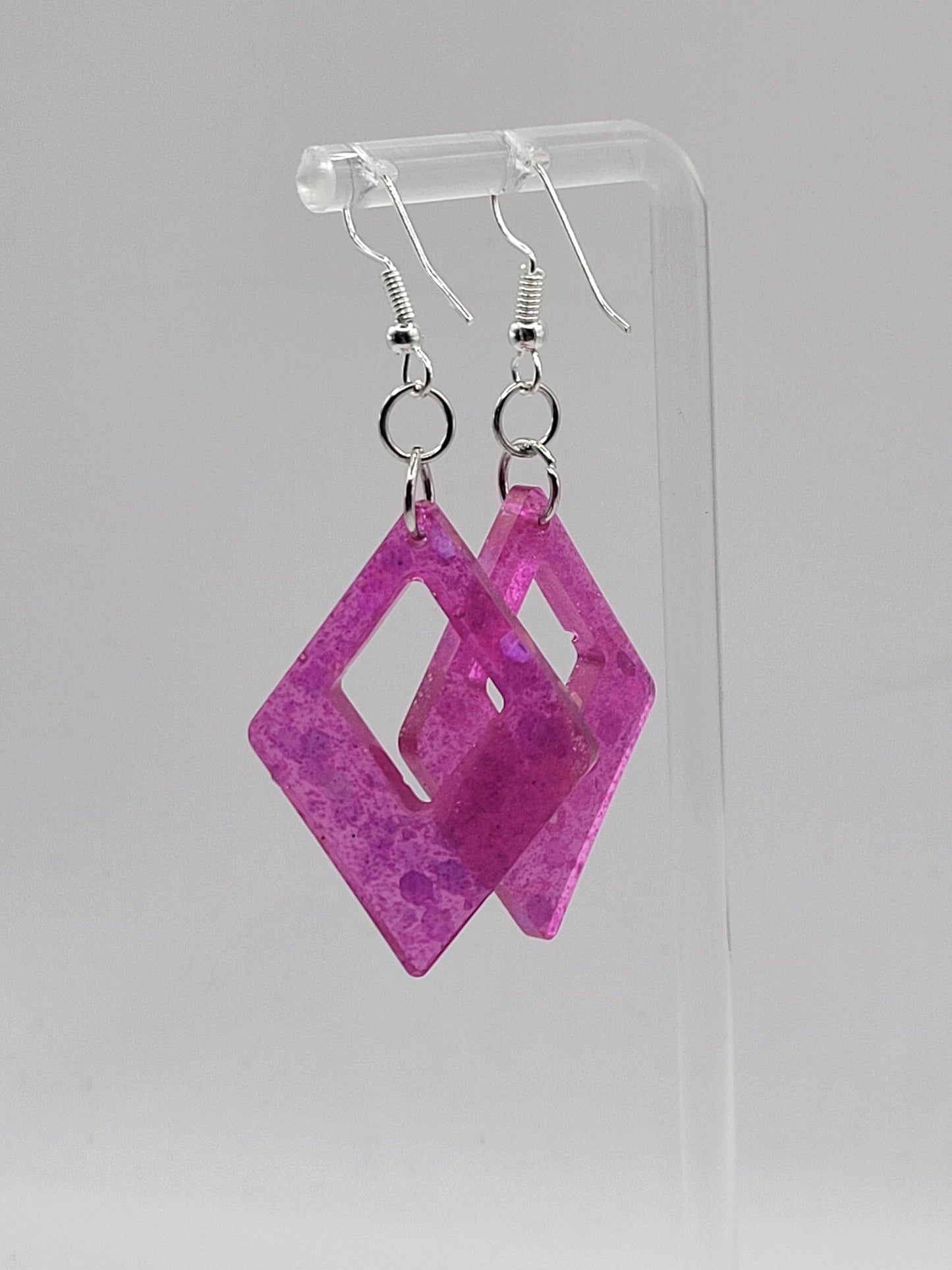 Medium Geometric Glitter Earrings