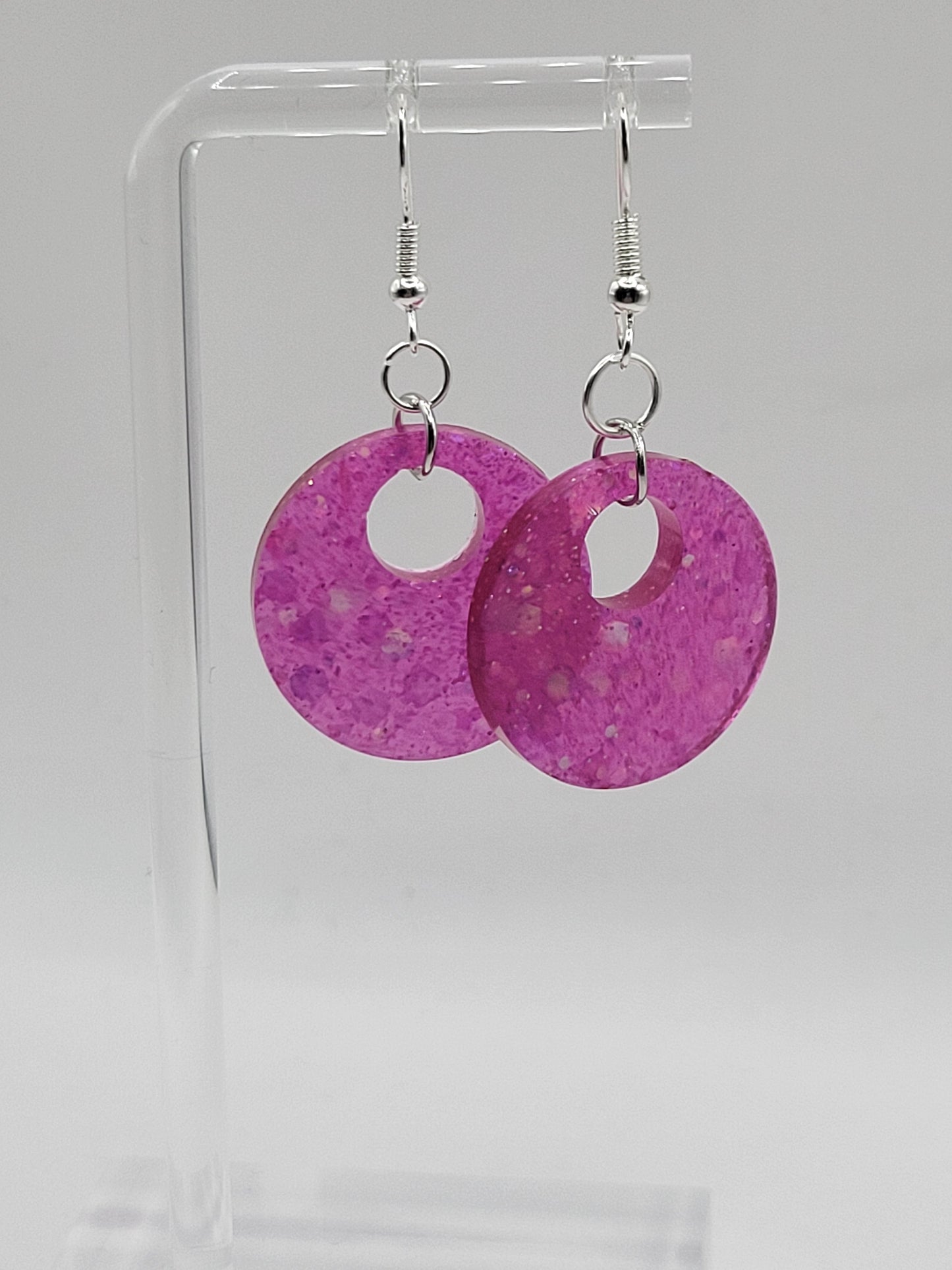 Medium Geometric Glitter Earrings