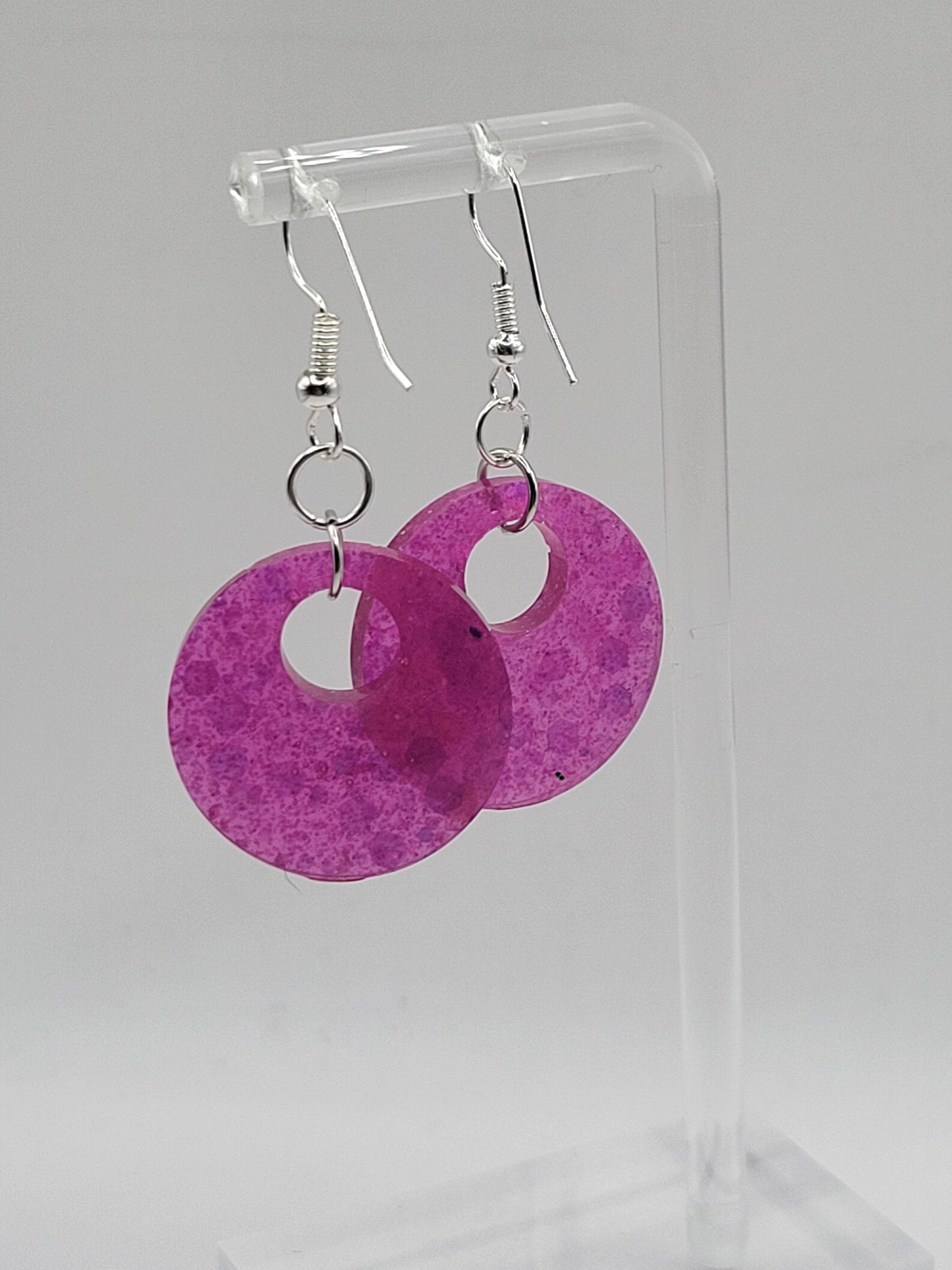 Medium Geometric Glitter Earrings