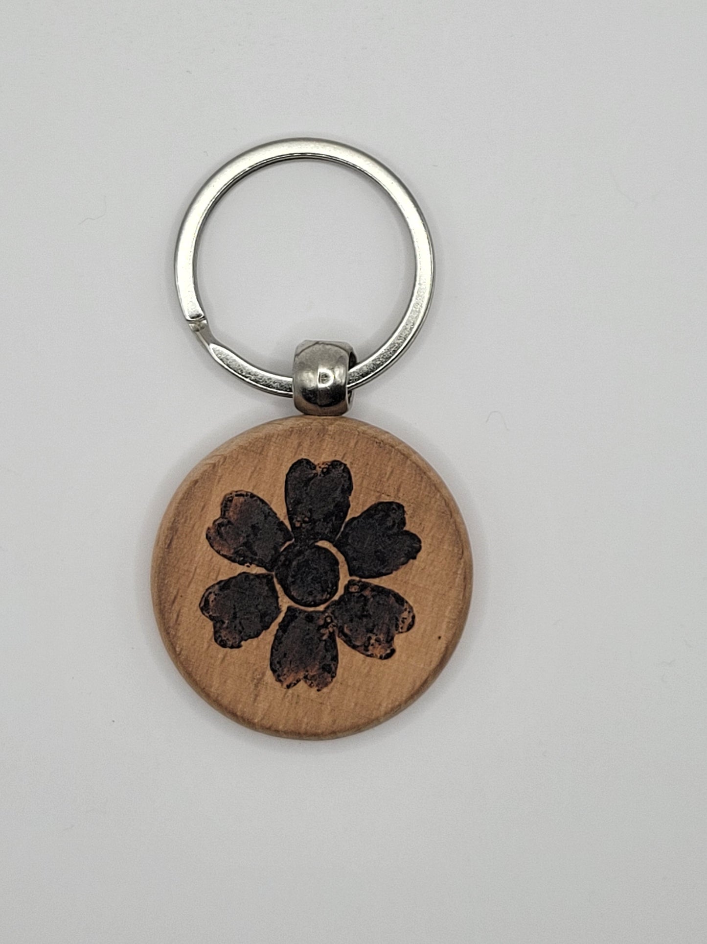 Round Flower Keychains