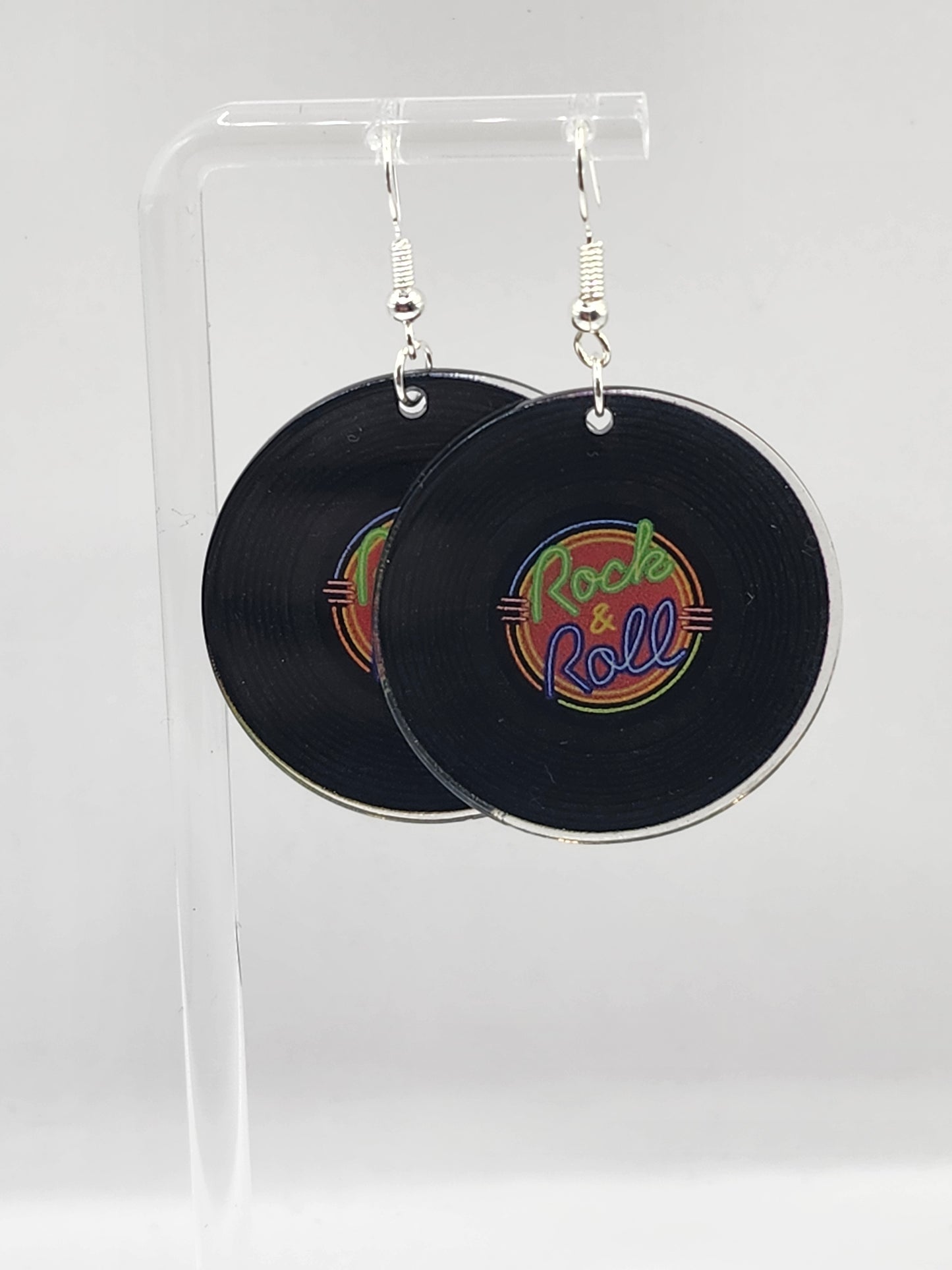 Boucles d'oreilles en vinyle Rock &amp; Roll