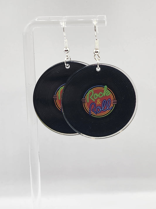 Rock & Roll Vinyl Earrings