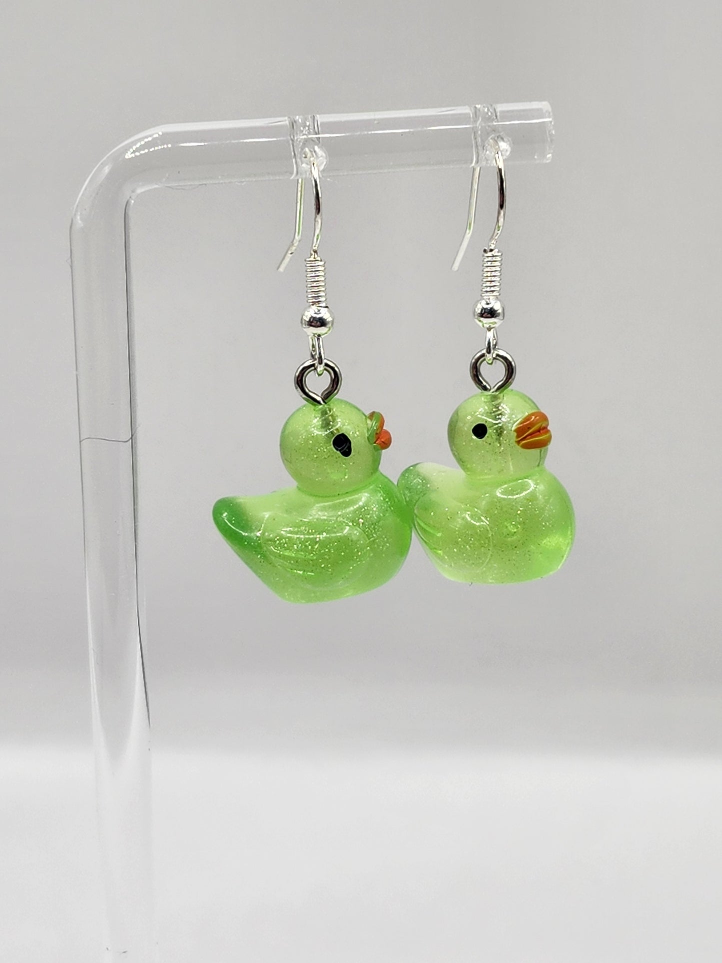 Boucles d'oreilles canard phosphorescentes