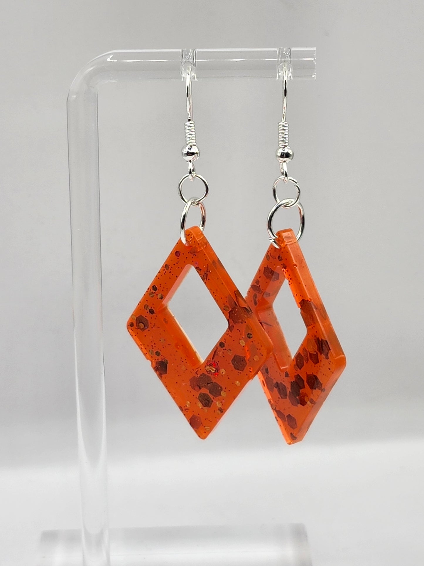 Medium Geometric Glitter Earrings