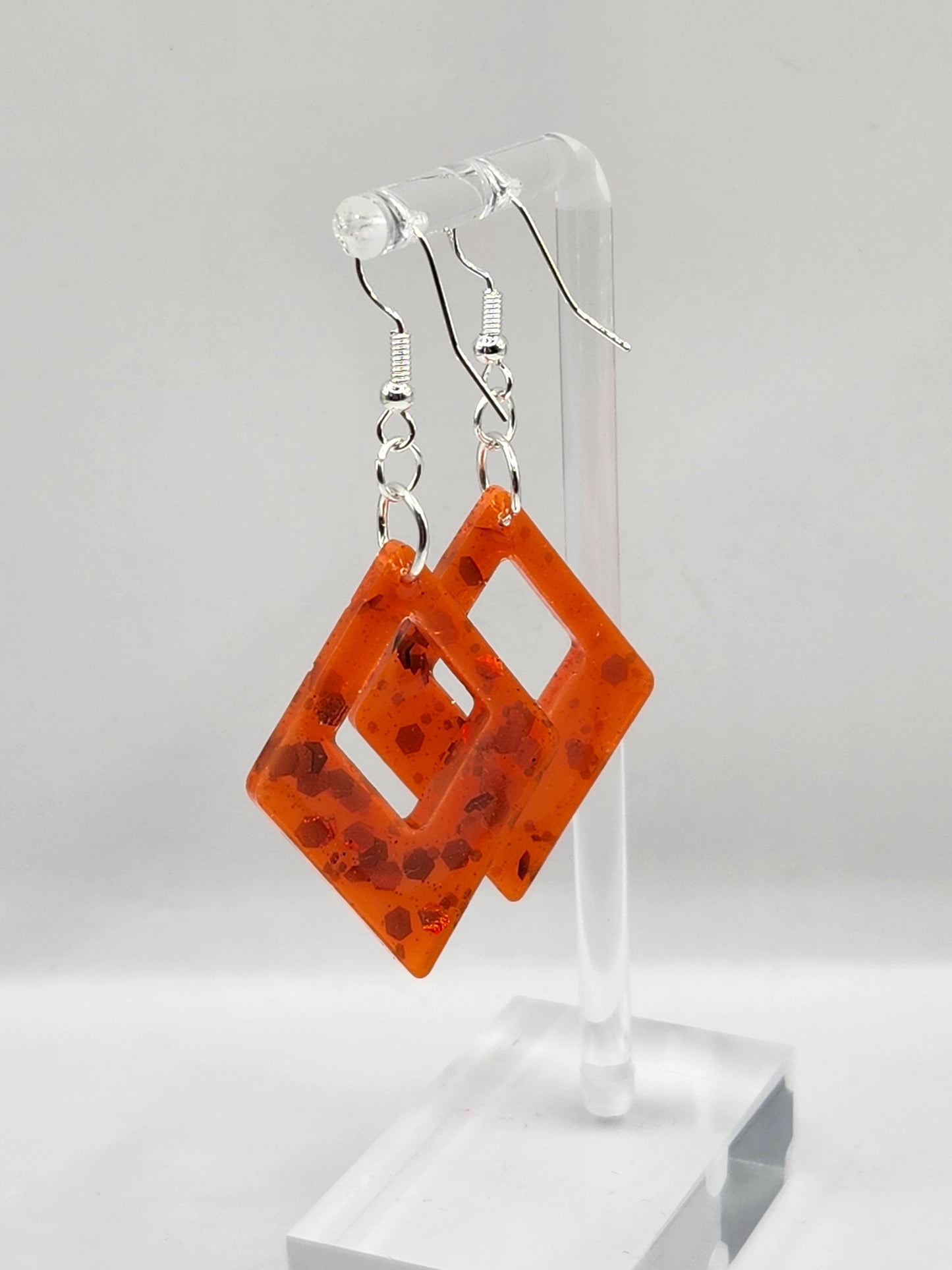 Medium Geometric Glitter Earrings