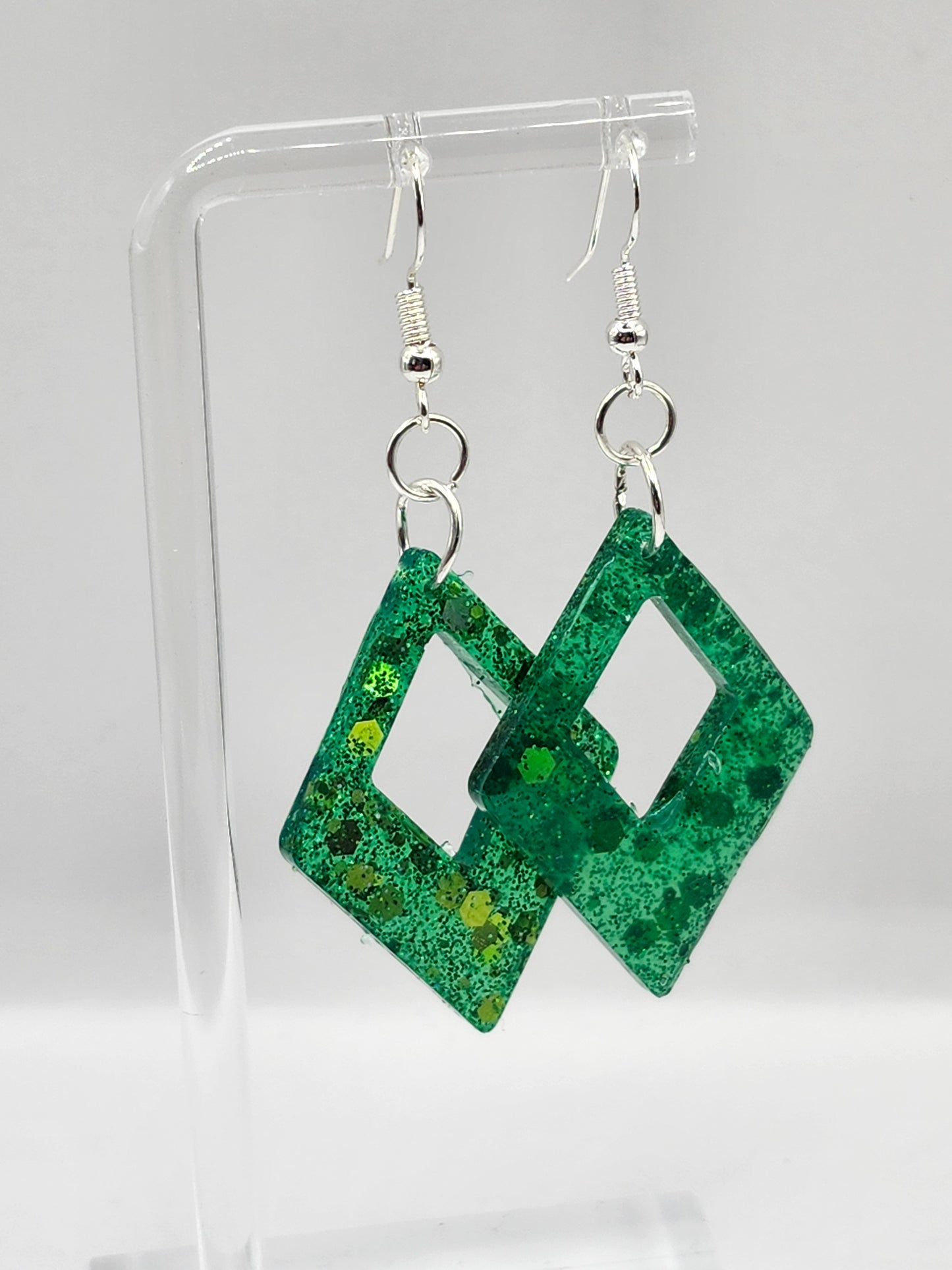 Medium Geometric Glitter Earrings