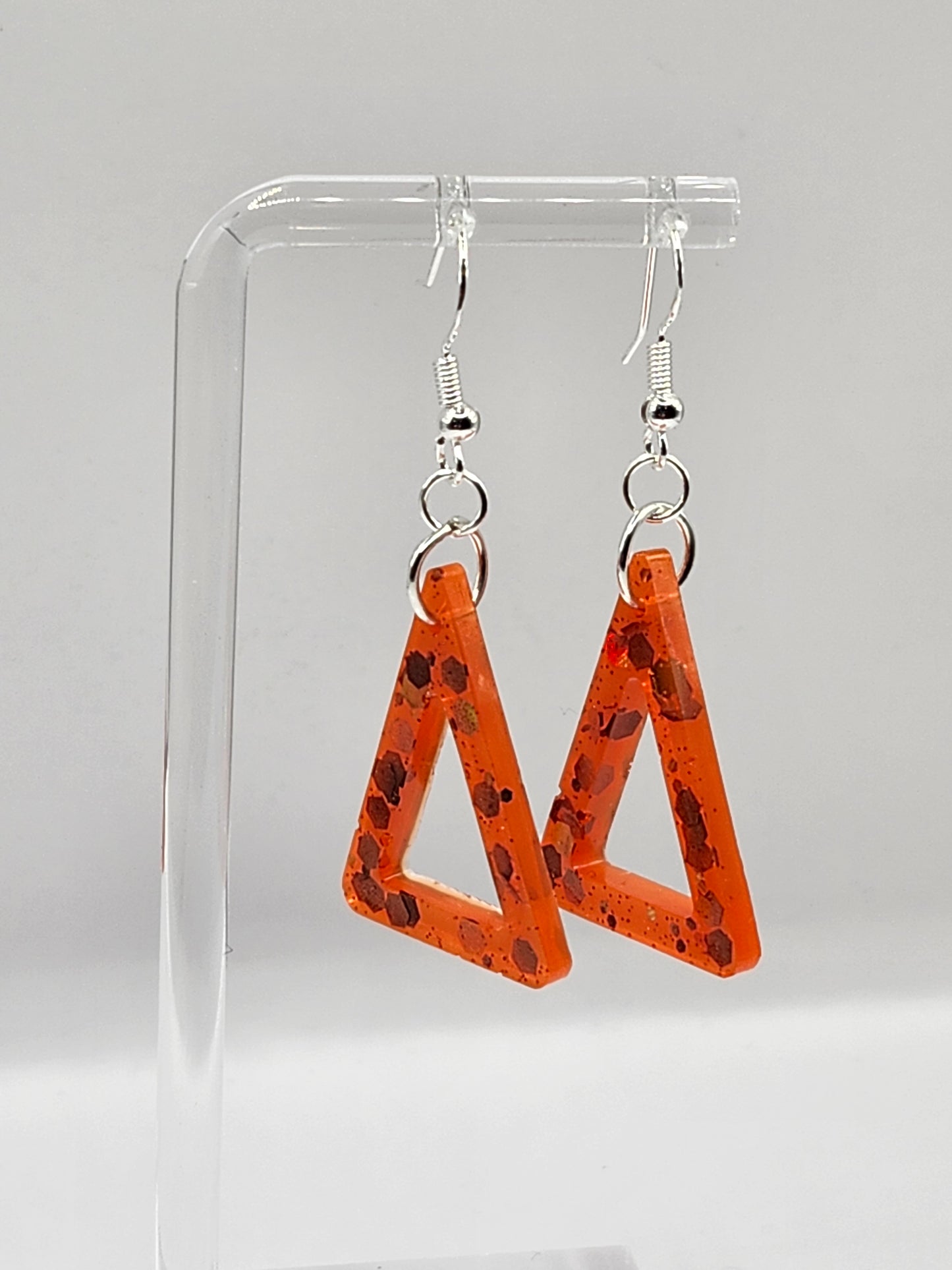 Medium Geometric Glitter Earrings