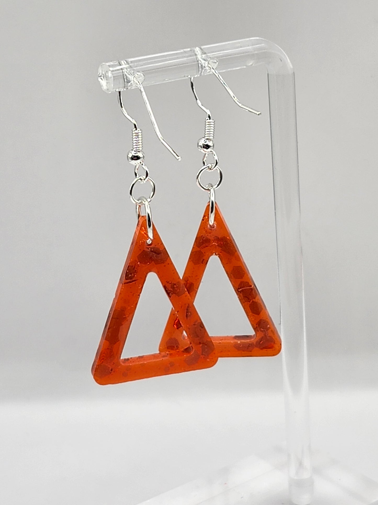 Medium Geometric Glitter Earrings