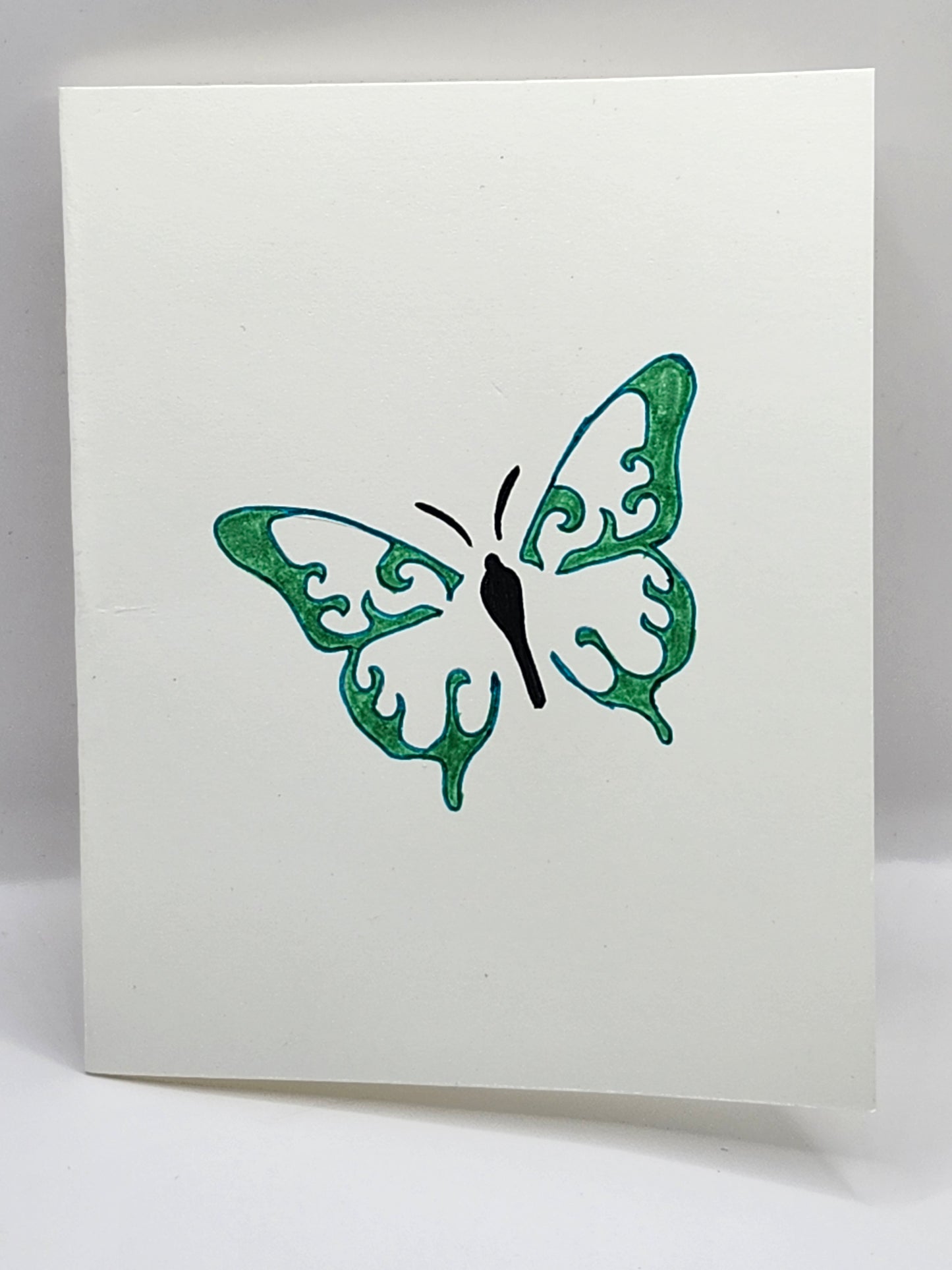 Aqua Butterfly Card