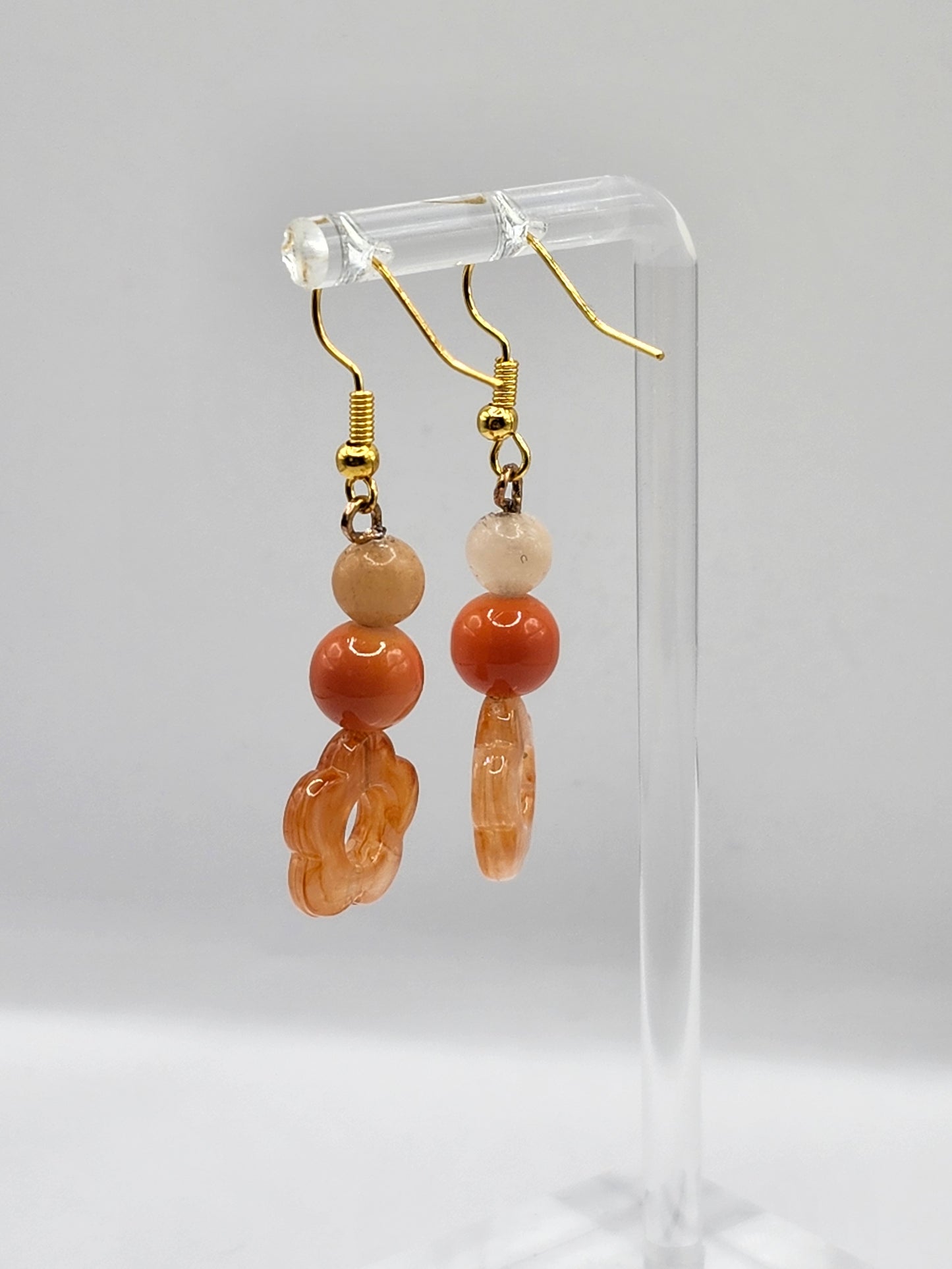 Boucles d'oreilles en cristal avec fleurs