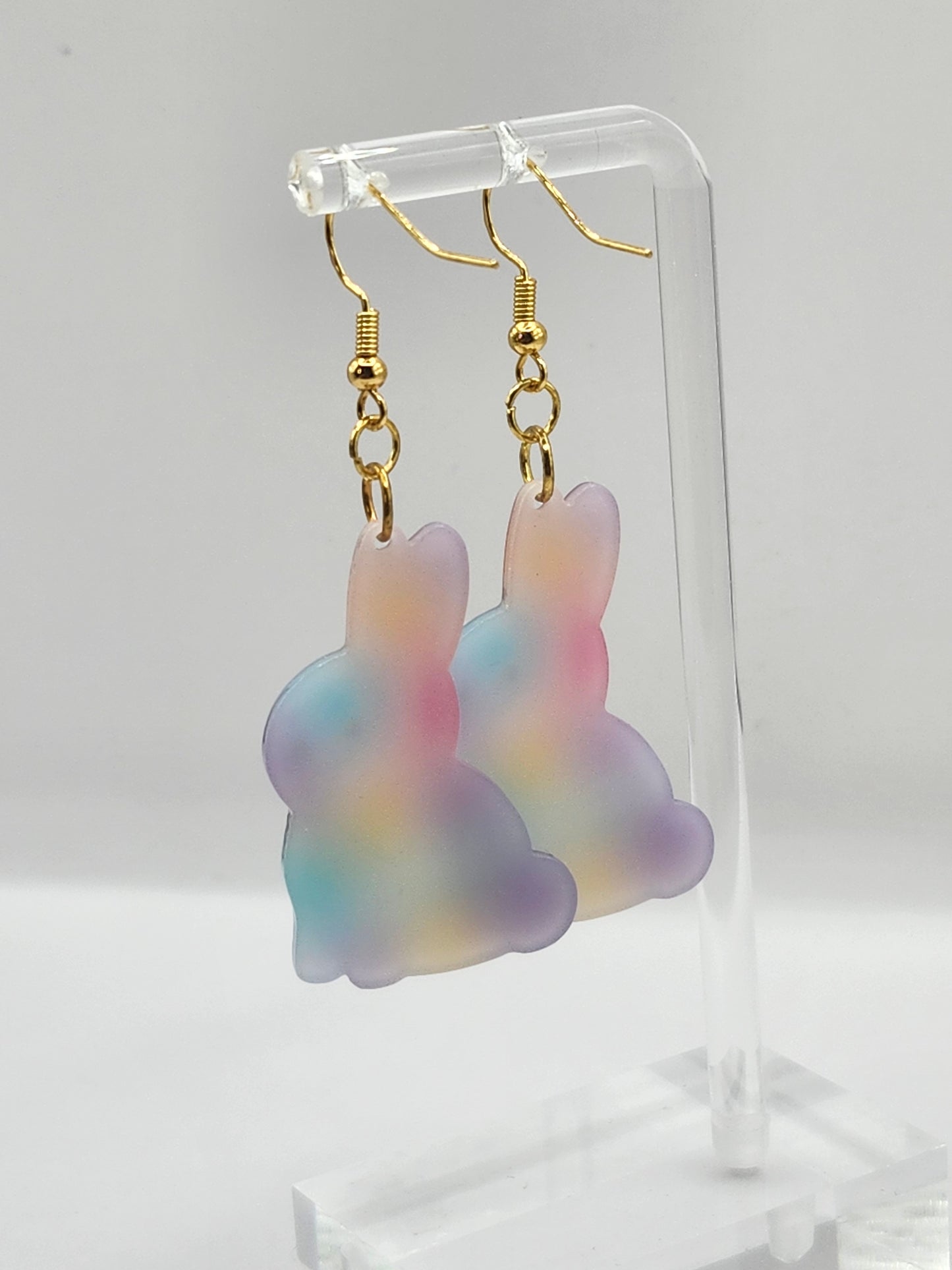 Boucles d'oreilles arc-en-ciel ombrées