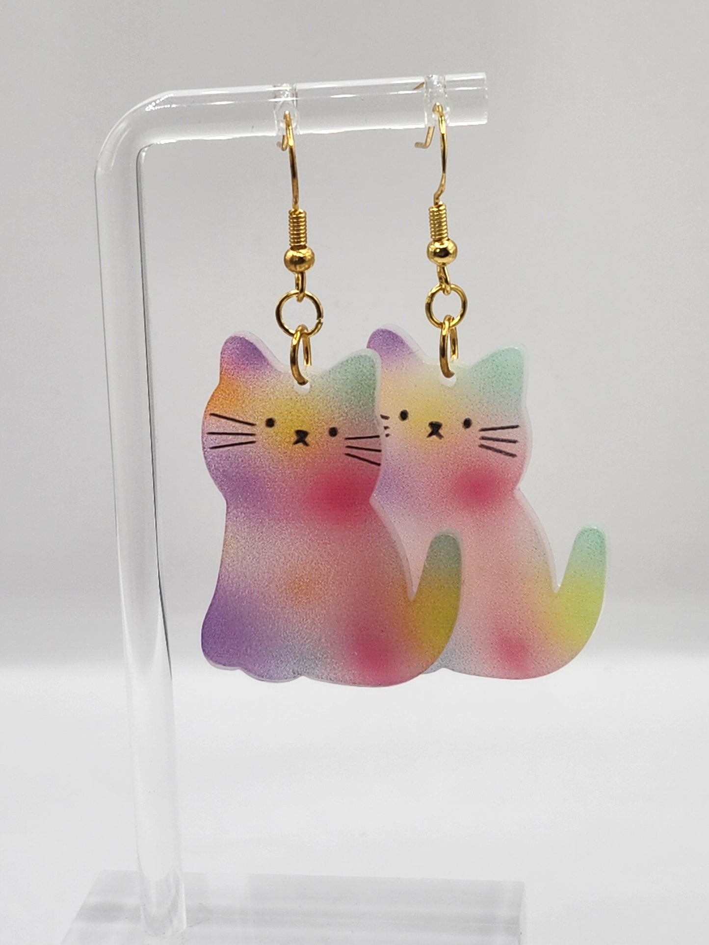 Boucles d'oreilles arc-en-ciel ombrées