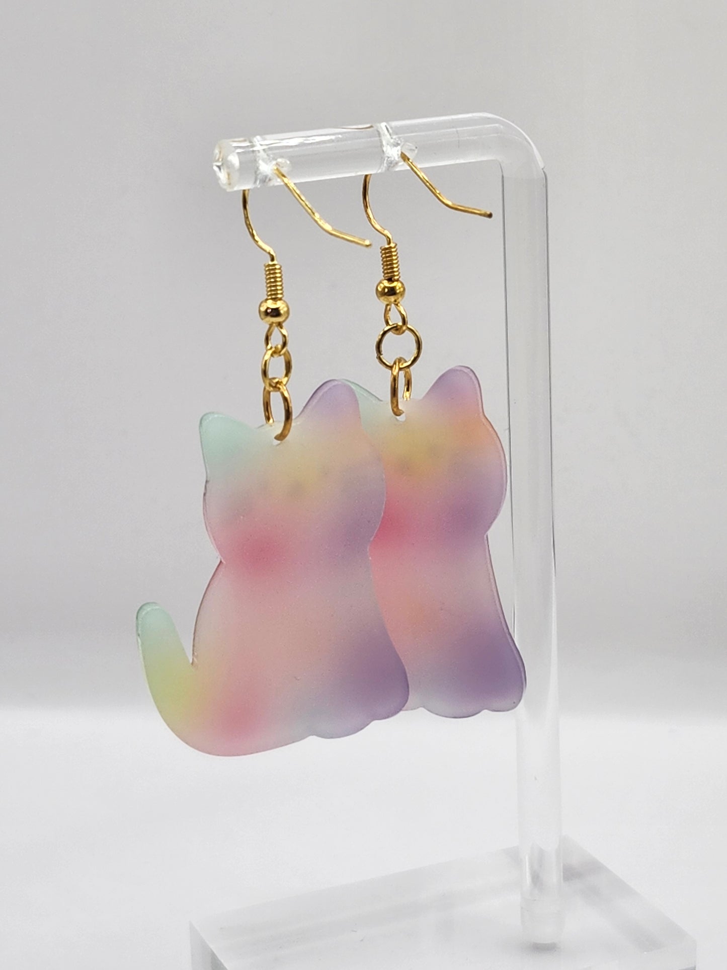 Boucles d'oreilles arc-en-ciel ombrées