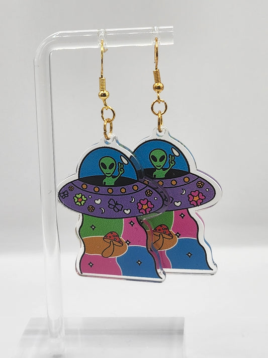 Cottagecore Alien Obduction Earrings