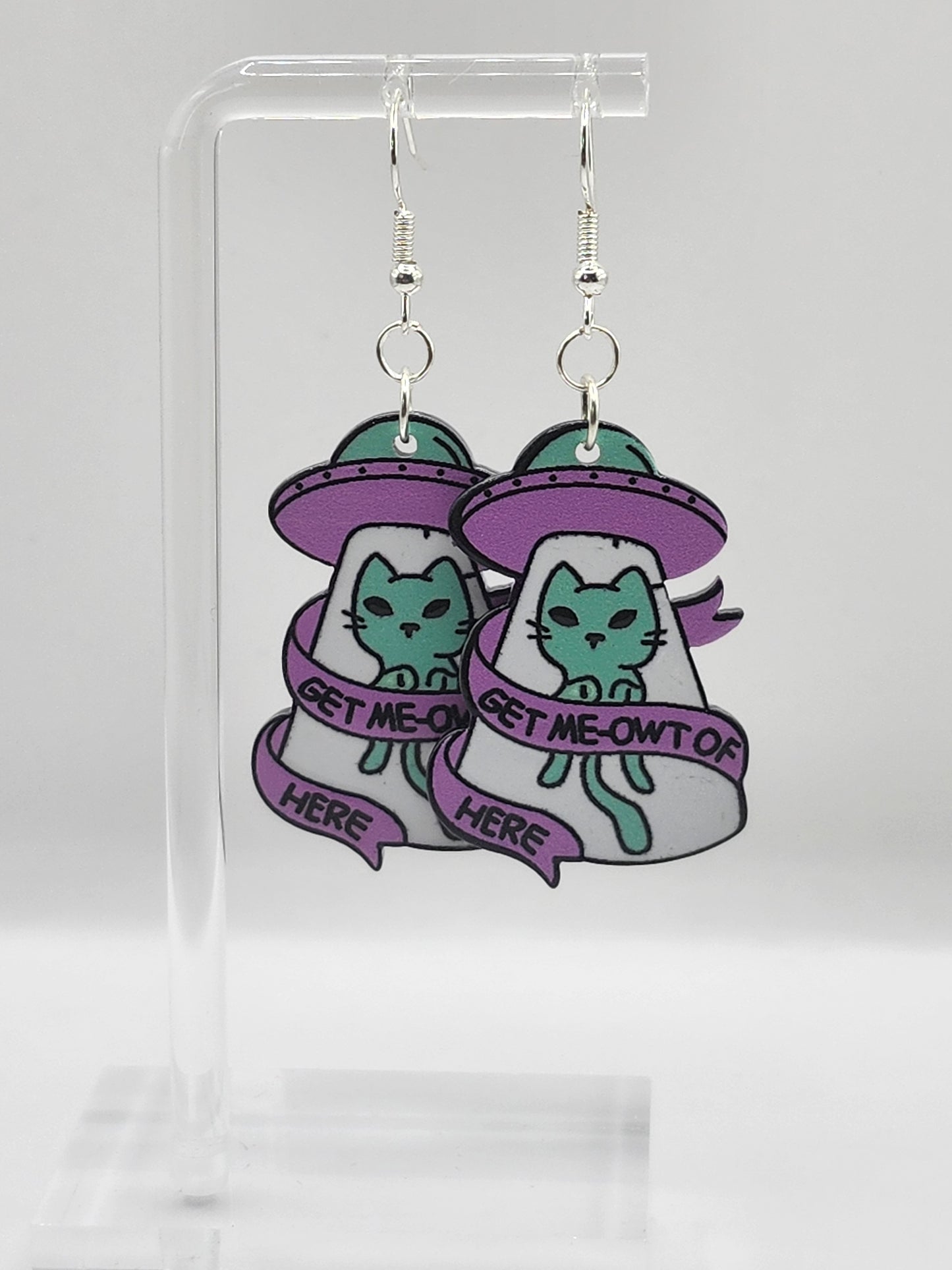 Alien Kitty Earrings