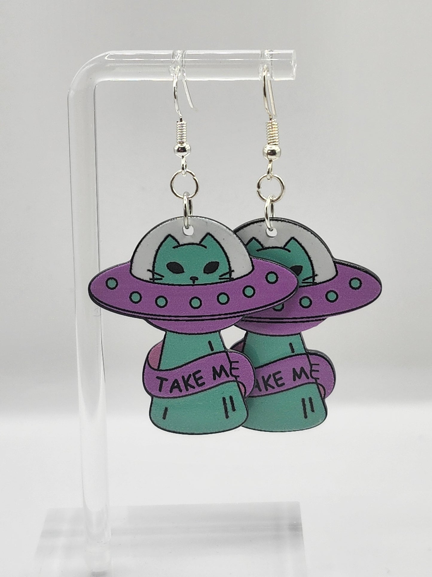 Boucles d'oreilles Alien Kitty