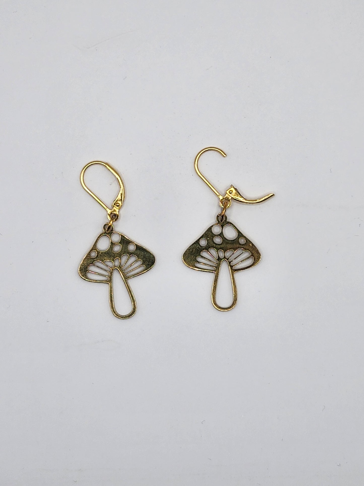 Boucles d'oreilles à pois en forme de champignon