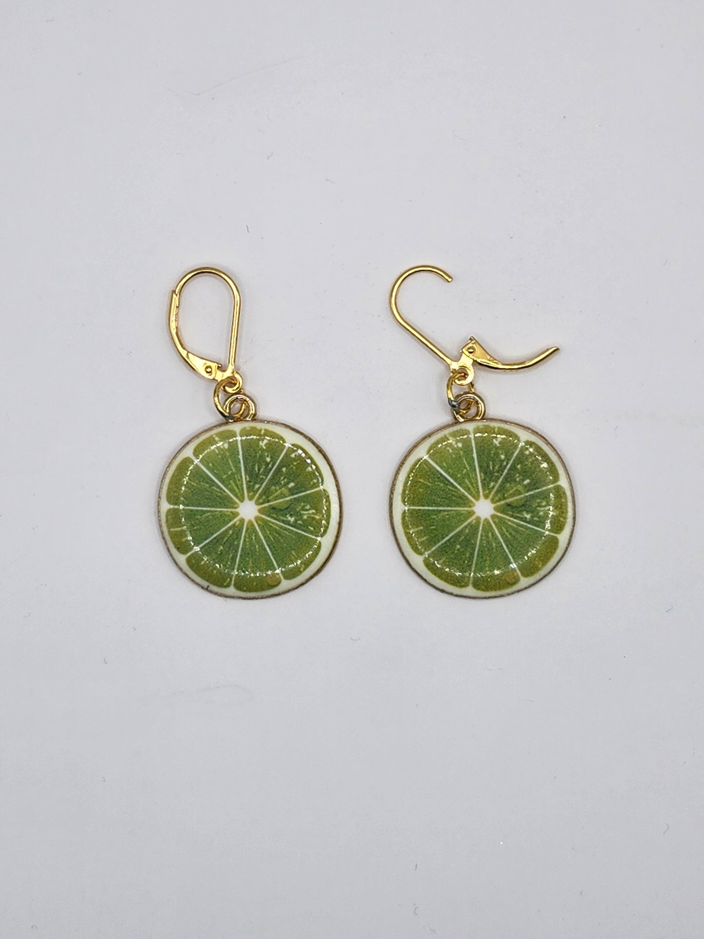 Lime Pendant Earrings