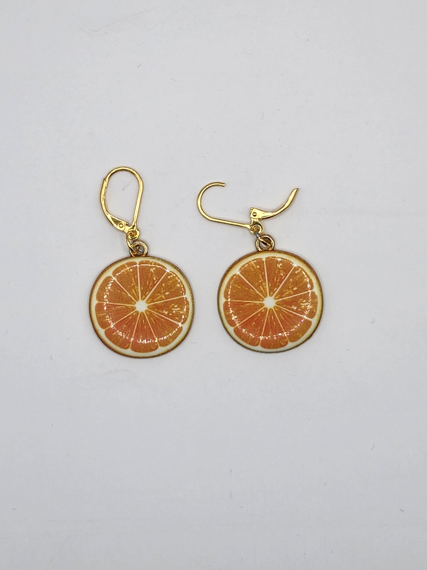 Boucles d'oreilles pendantes orange